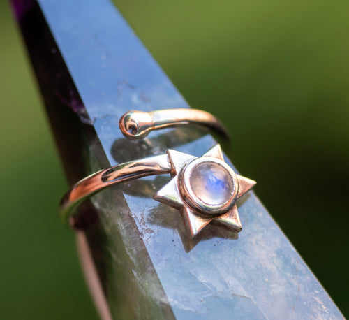 Moonstone Star Ring