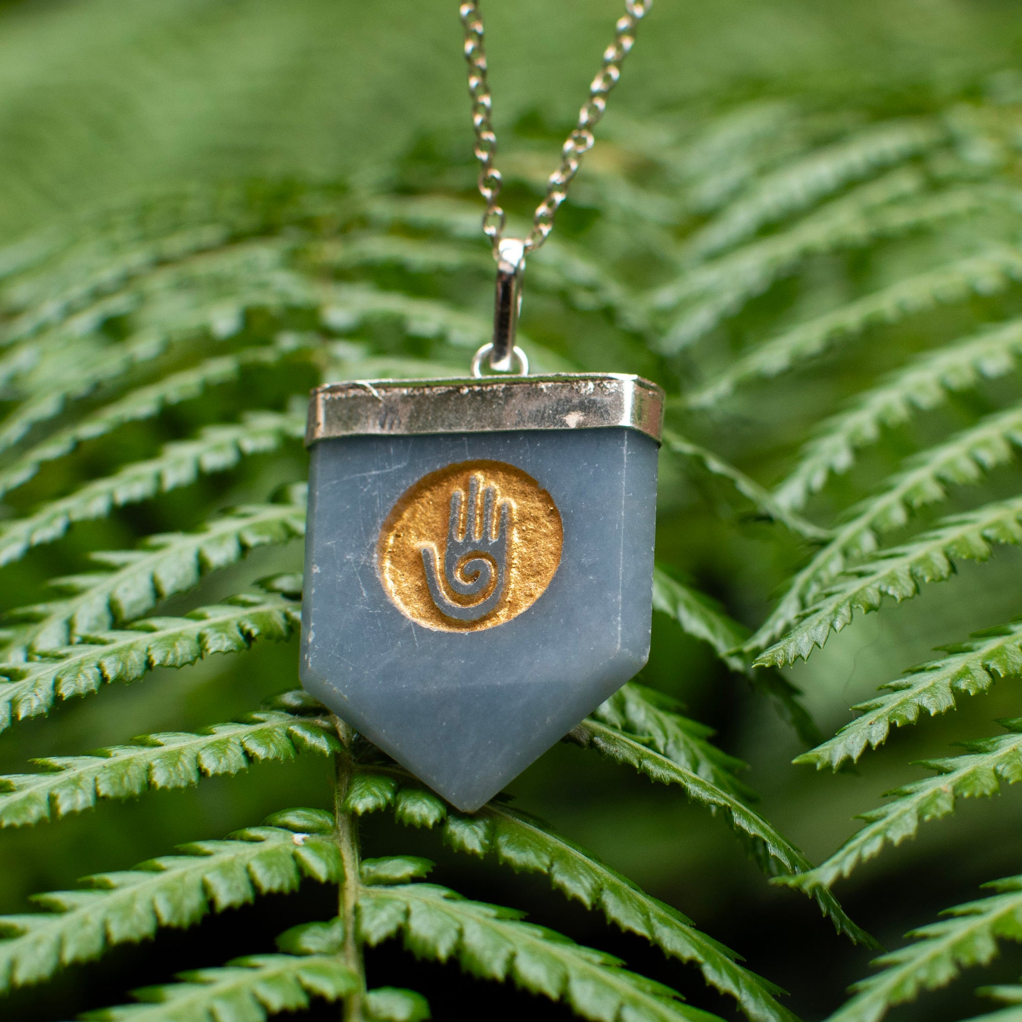 Angelite Hamsa Pendant