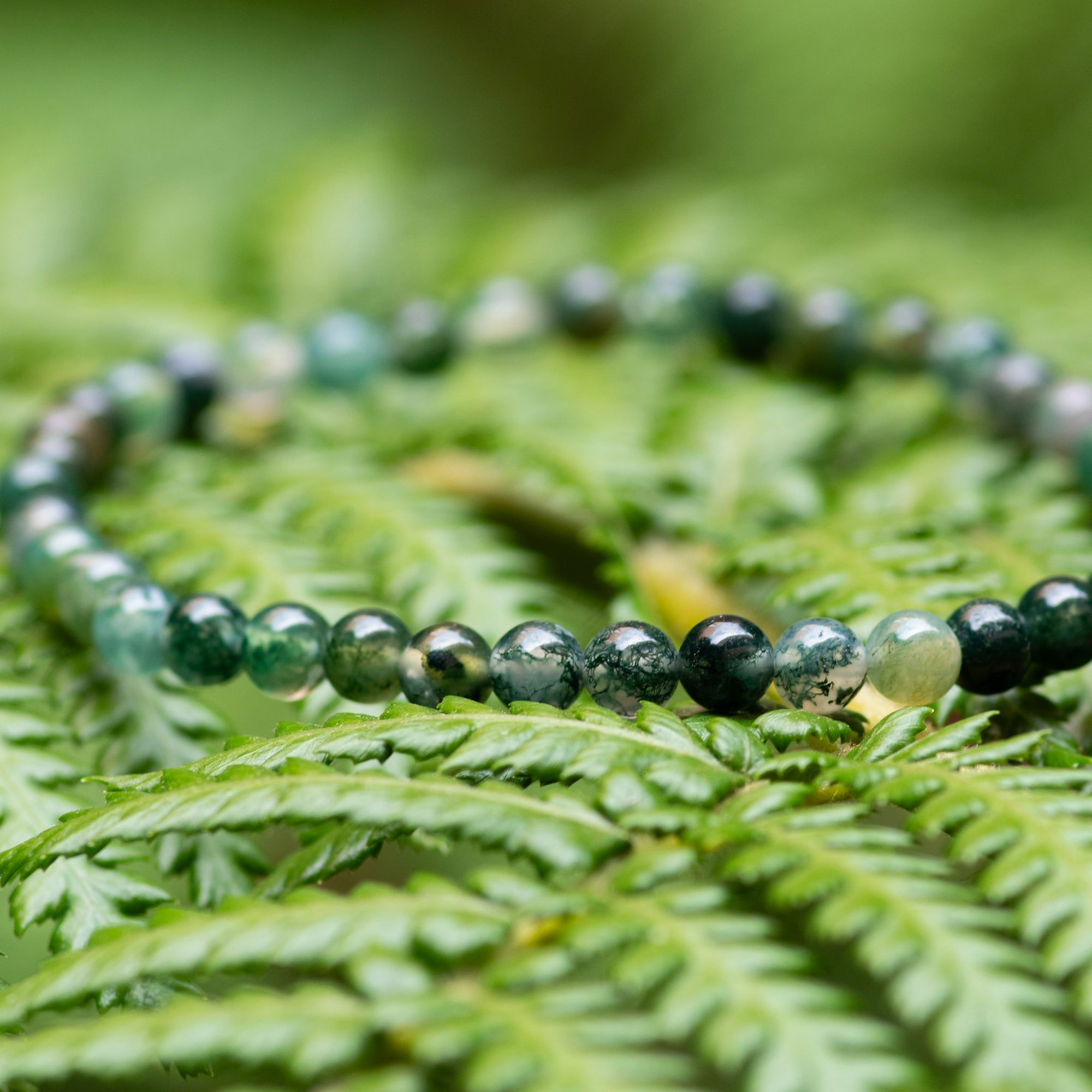 Mini Green Moss Agate Bracelet