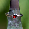 Garnet Circle Ring