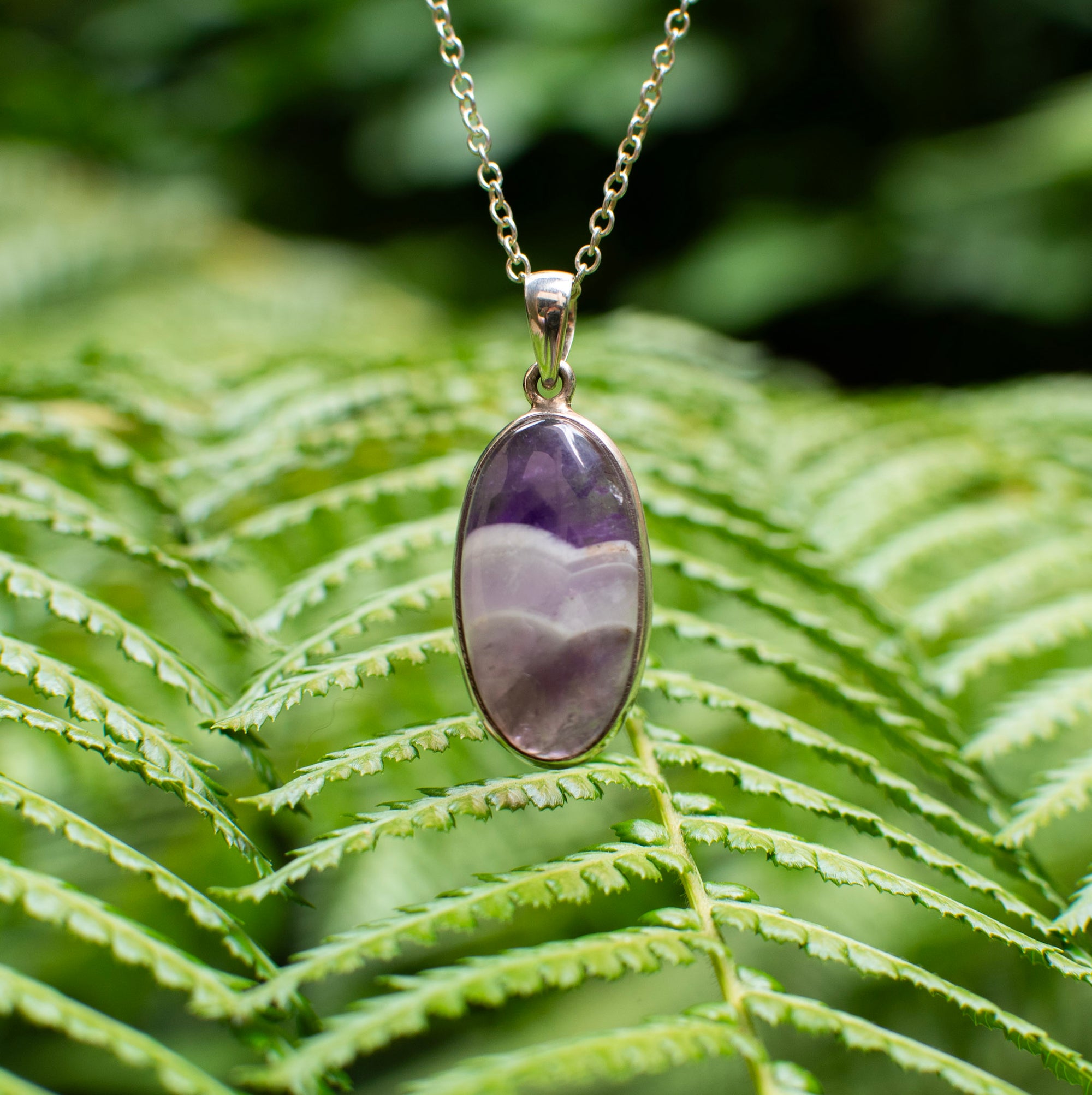 Chevron Amethyst Pendant