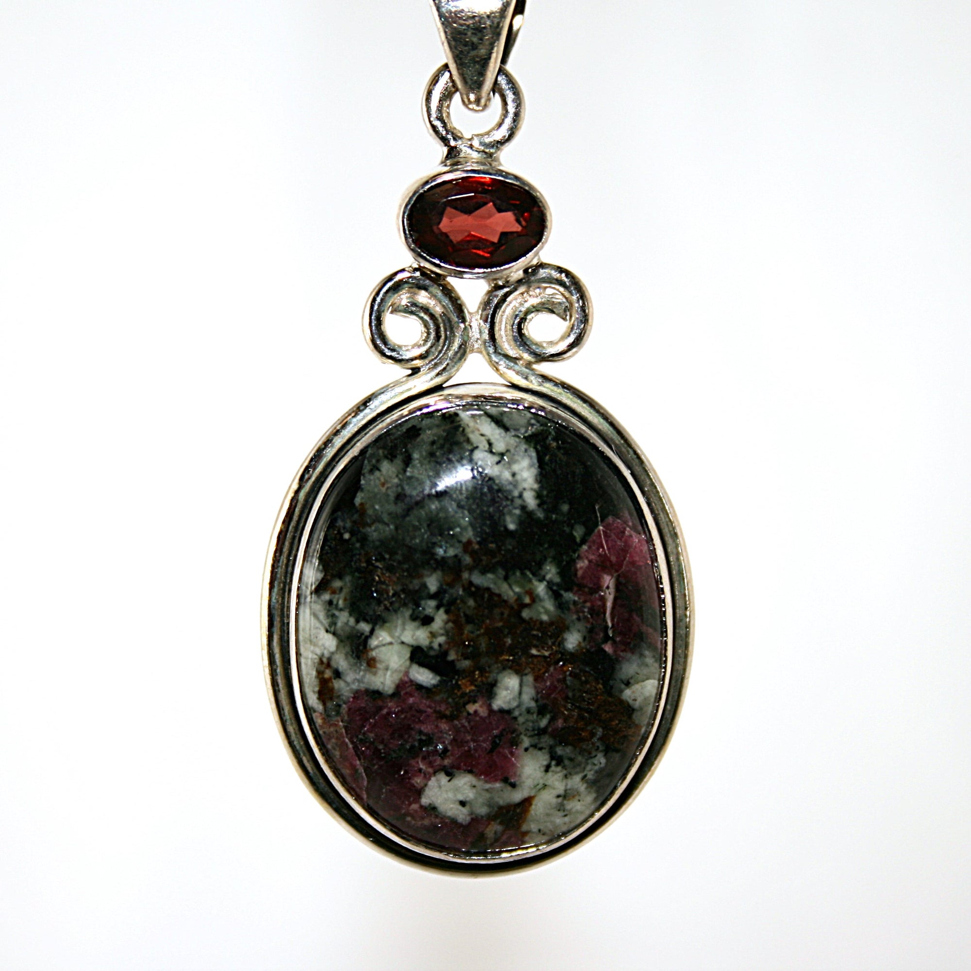 Eudialyte and Garnet Pendant