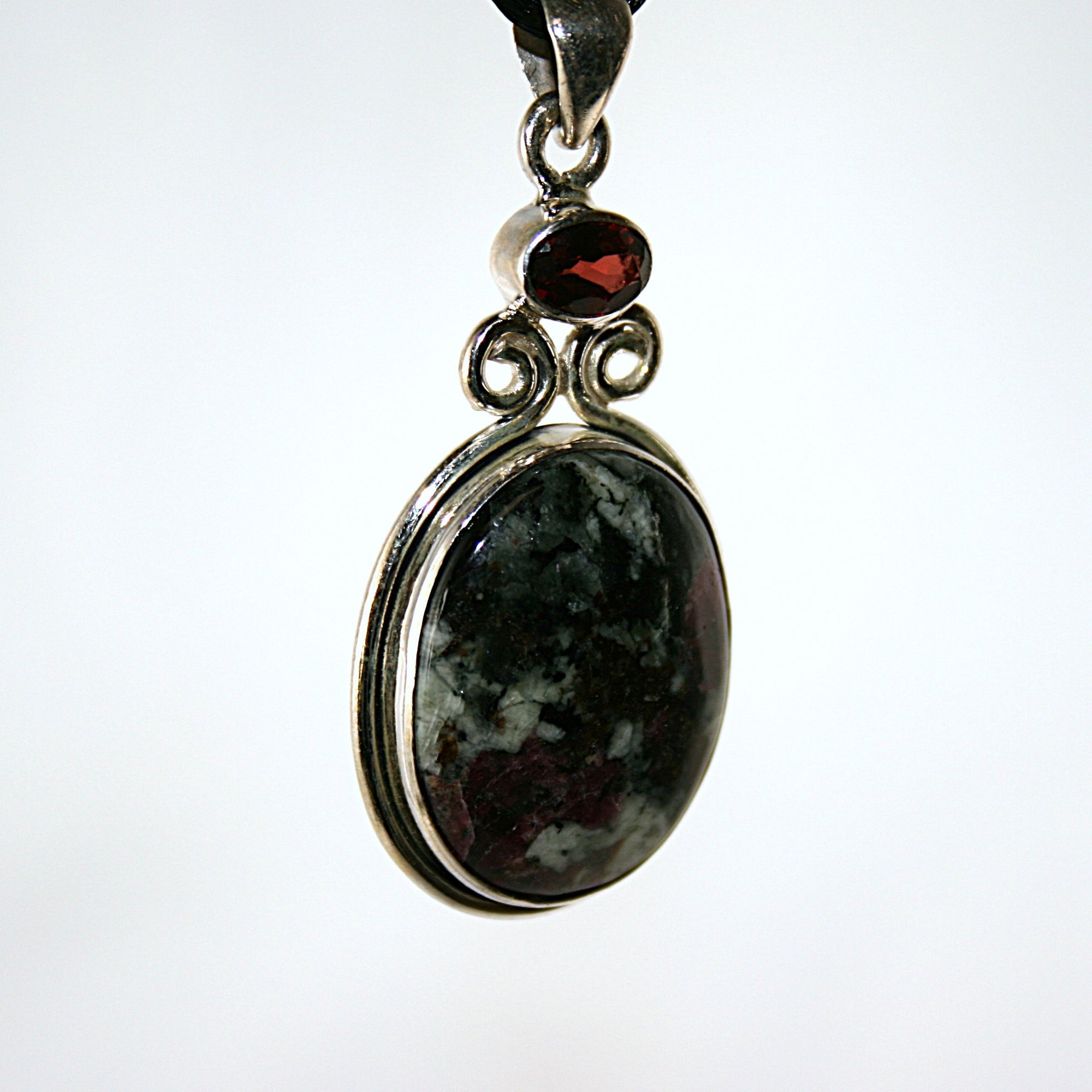 Eudialyte and Garnet Pendant