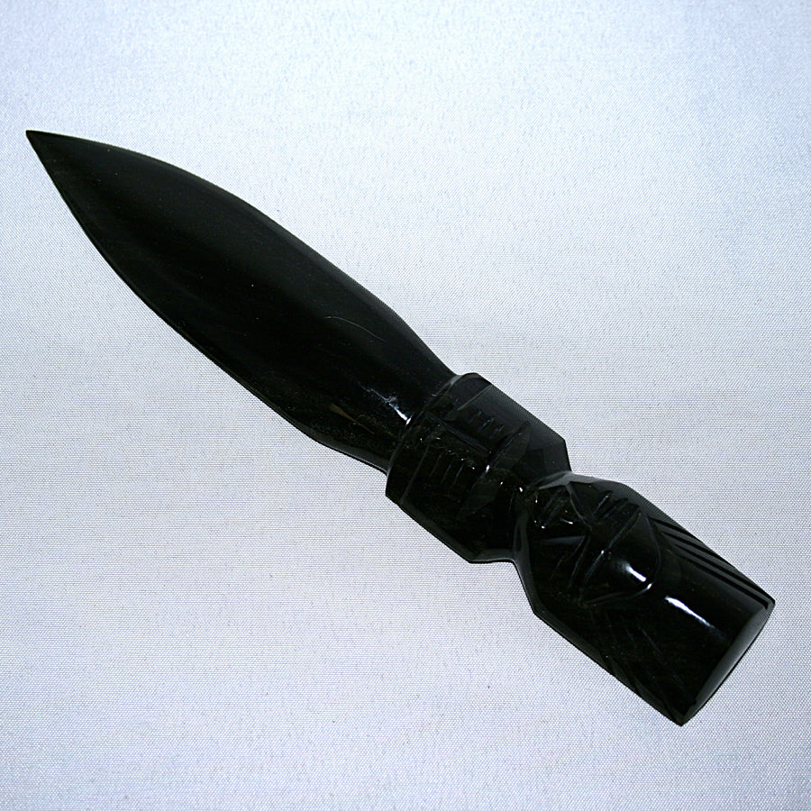 Carved Gold Sheen Obsidian Dagger (Multiple Available)