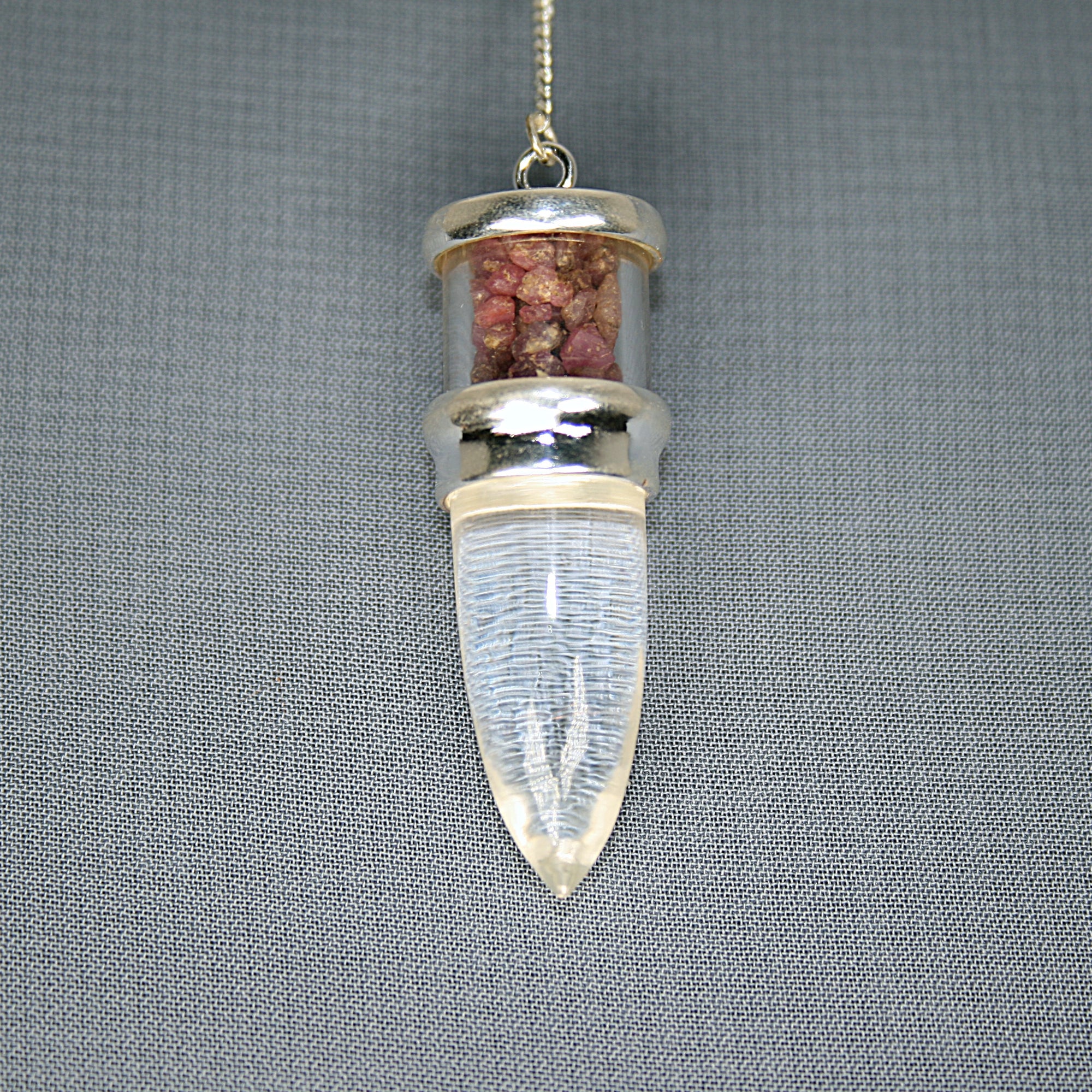 Rose Quartz and Ruby Pendulum