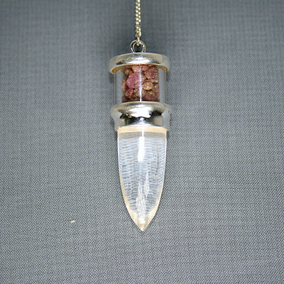 Rose Quartz and Ruby Pendulum