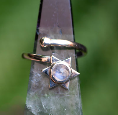 Moonstone Star Ring