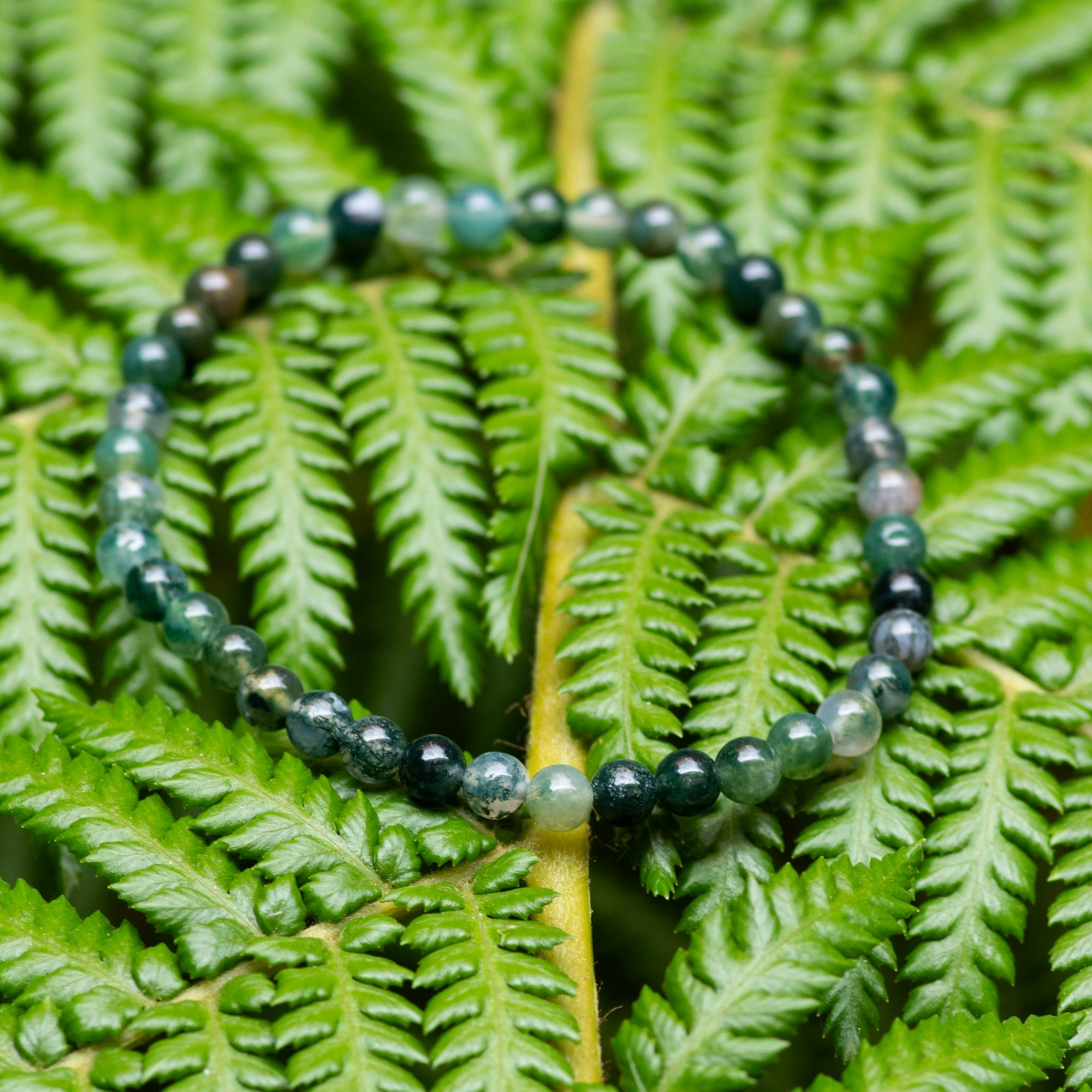 Mini Green Moss Agate Bracelet