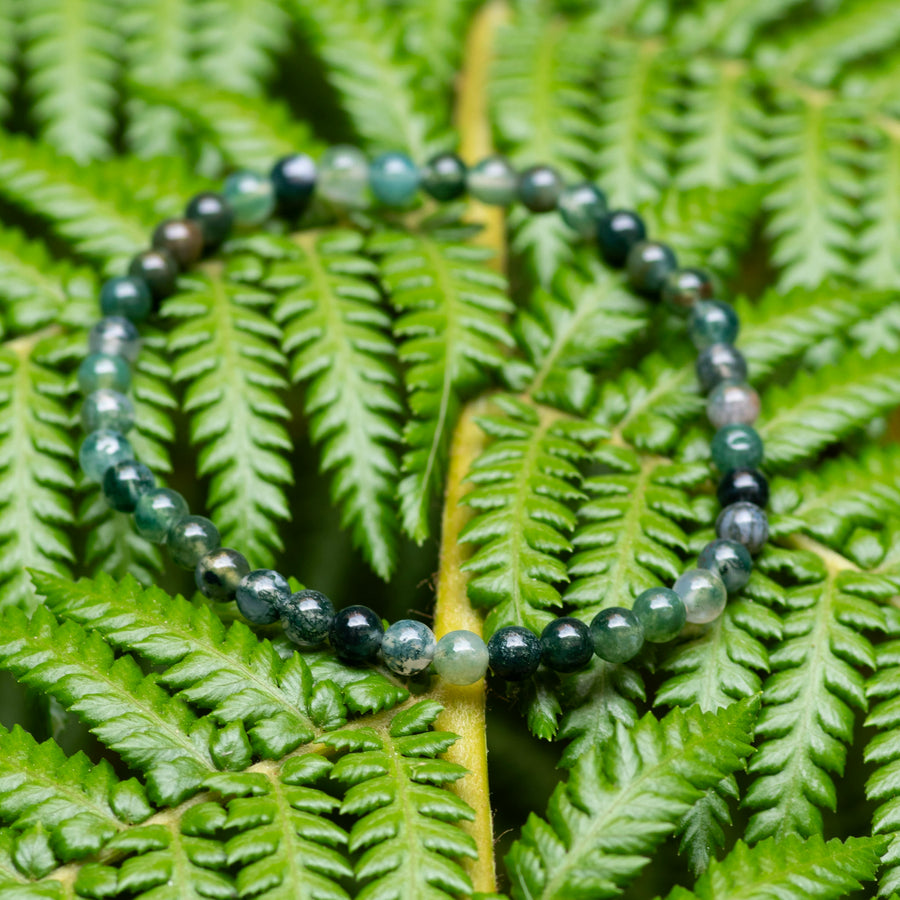 Mini Green Moss Agate Bracelet