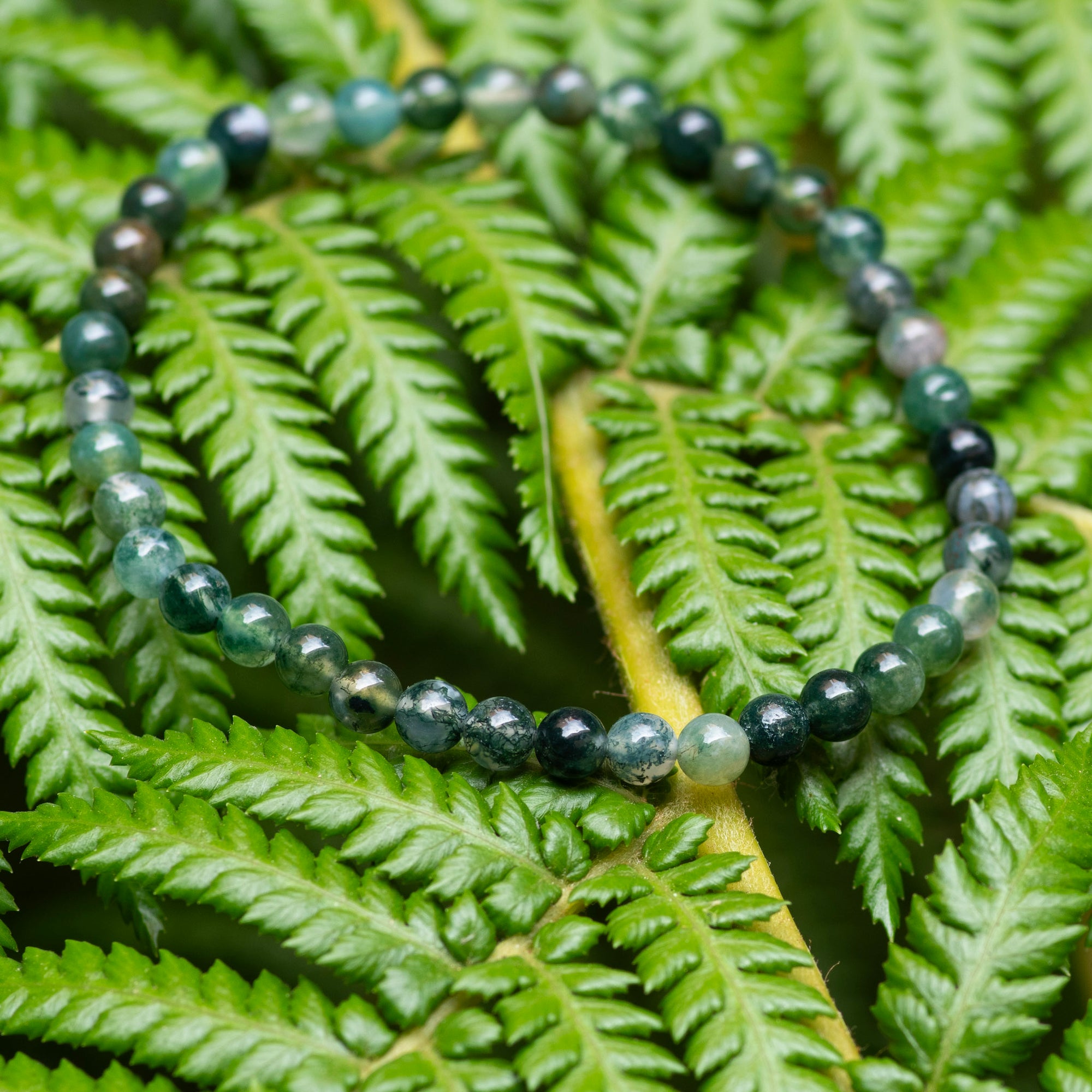 Mini Green Moss Agate Bracelet