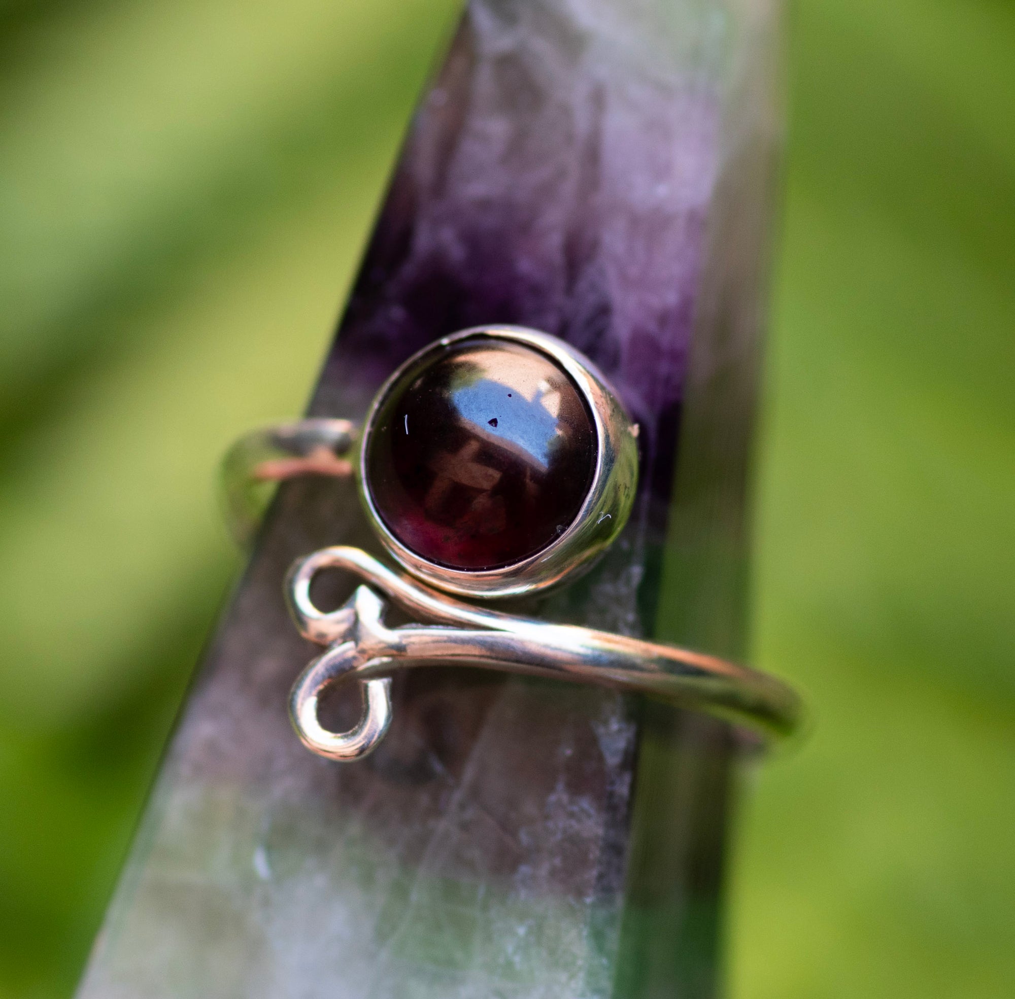 Garnet Adjustable Ring