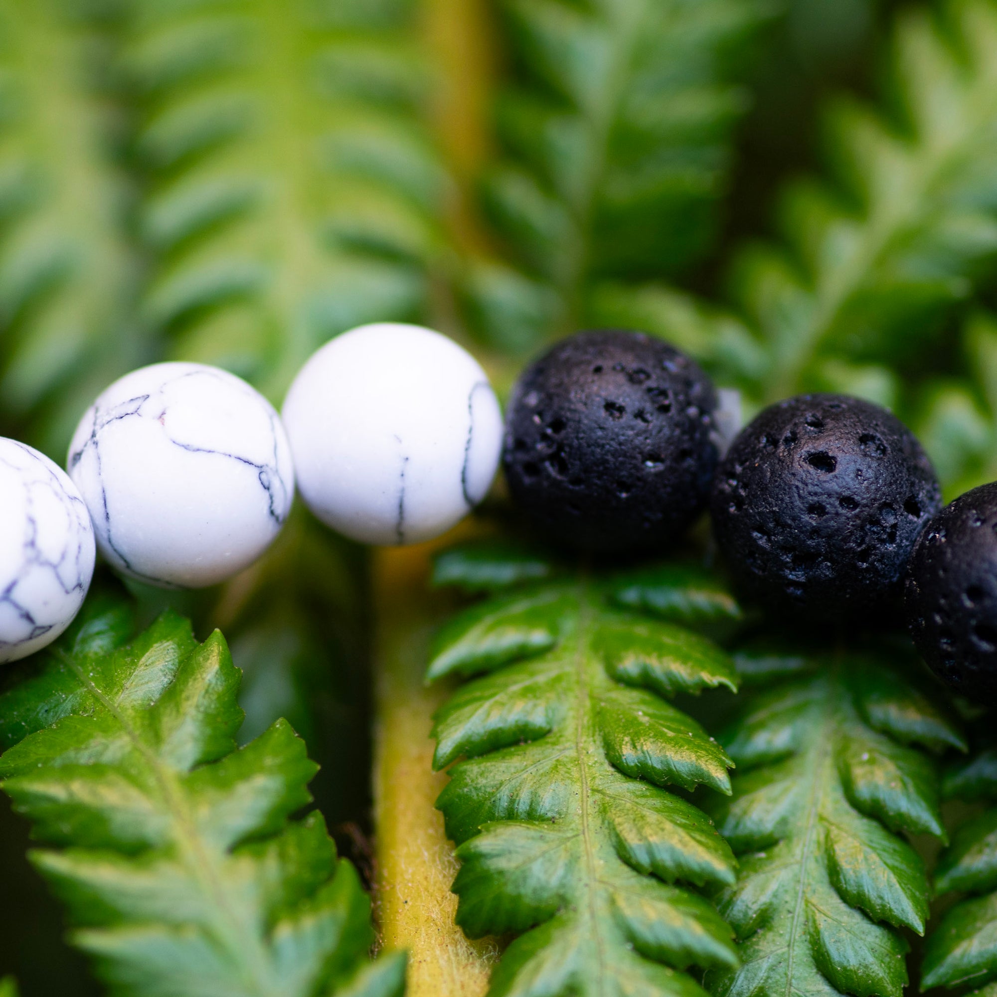 Yin/Yang Howlite and Lava Dragon Bracelet