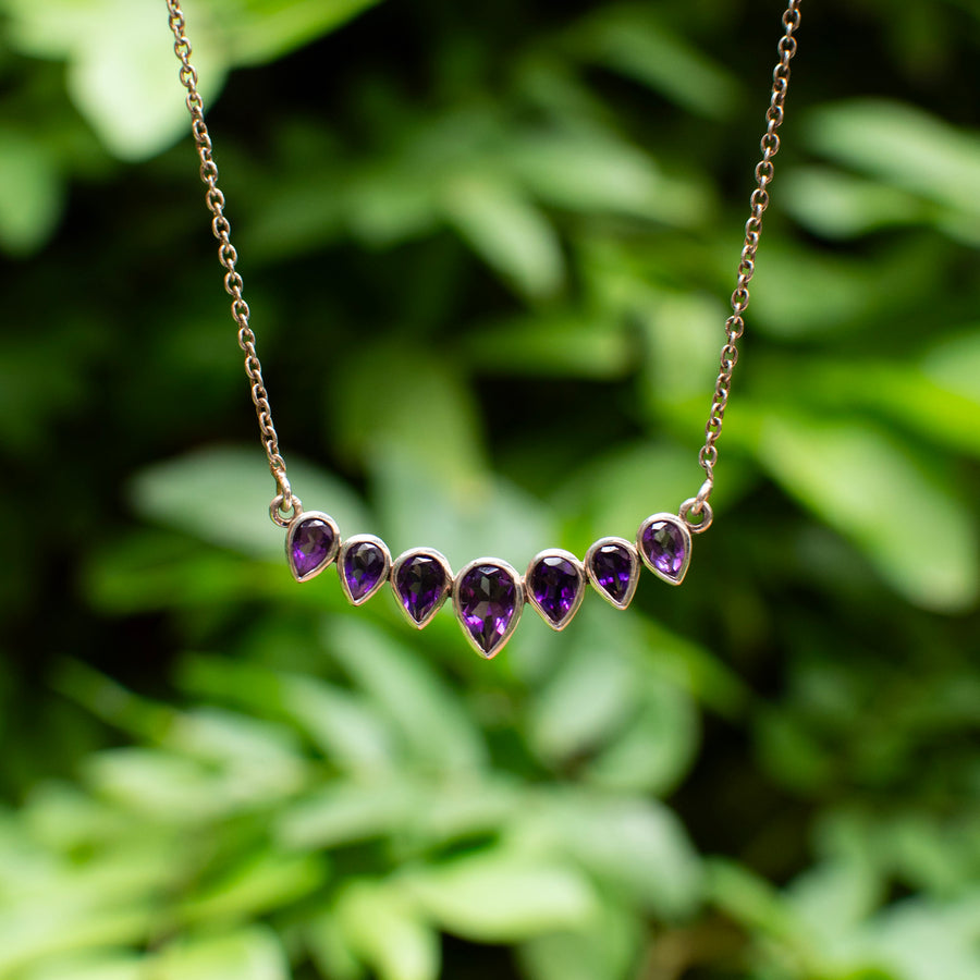 Faceted Amethyst Necklace