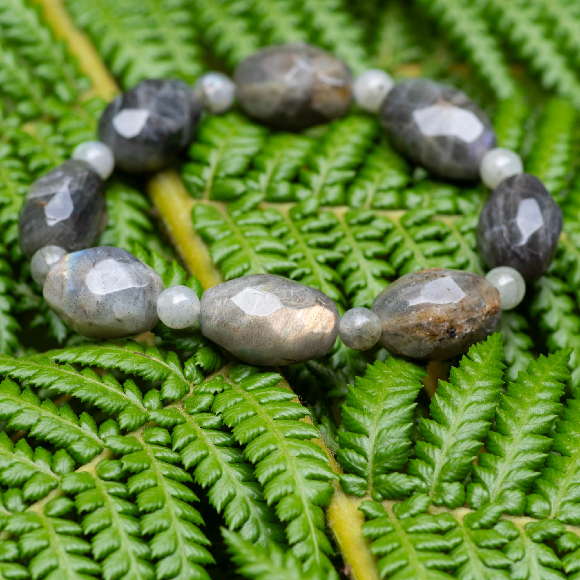 Geometric Labradorite Bracelet