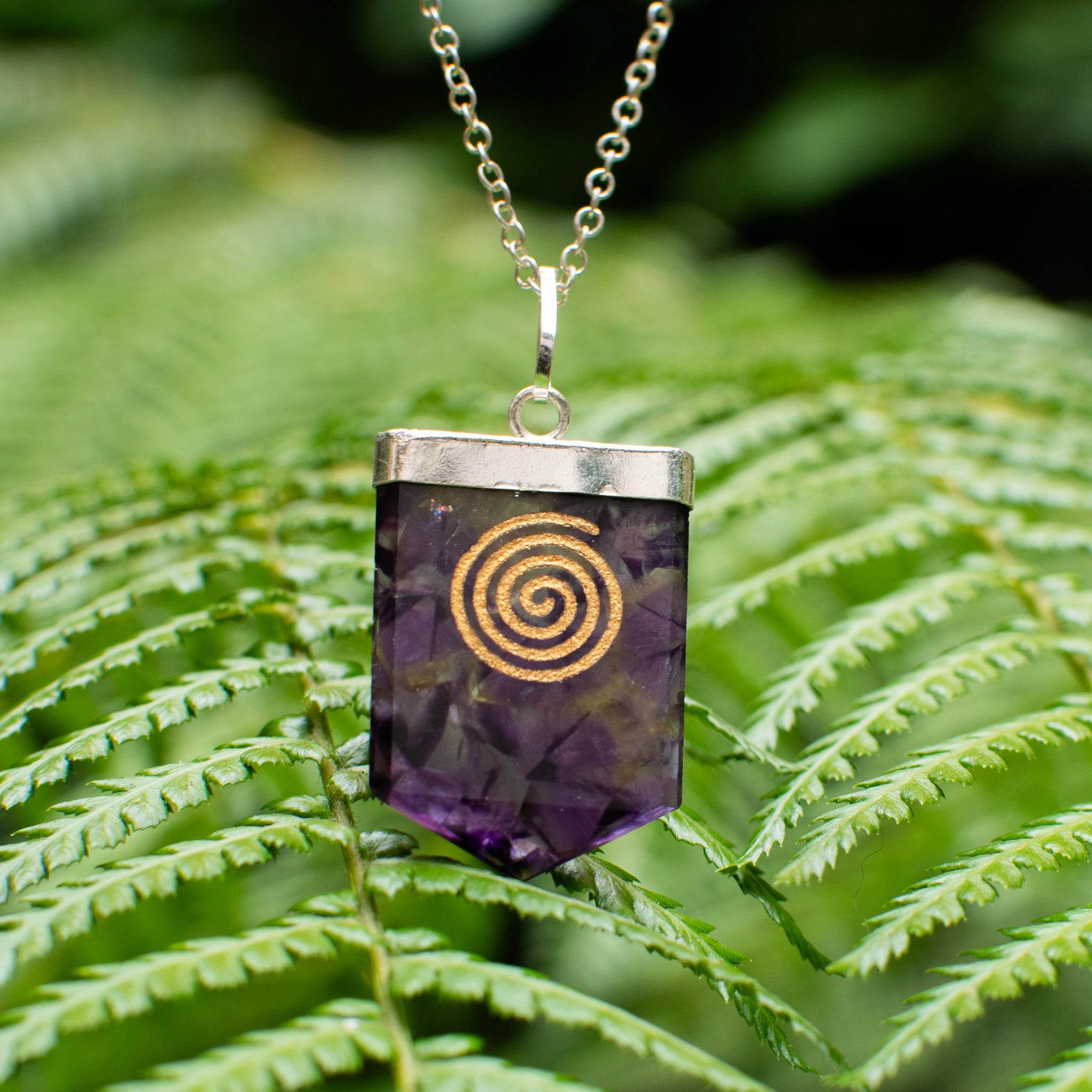 Amethyst Spiral Pendant