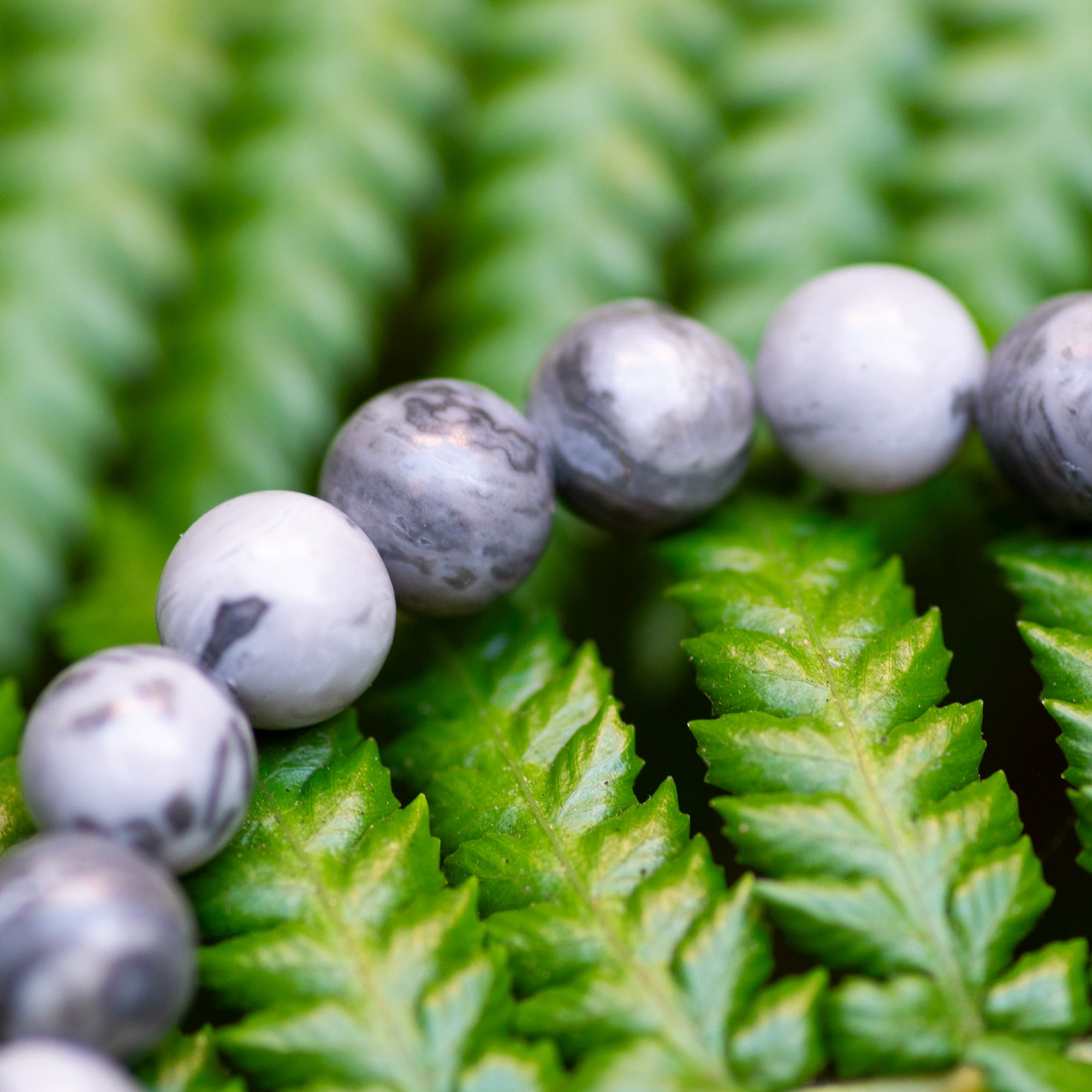 Hamsa Gray Agate Bracelet