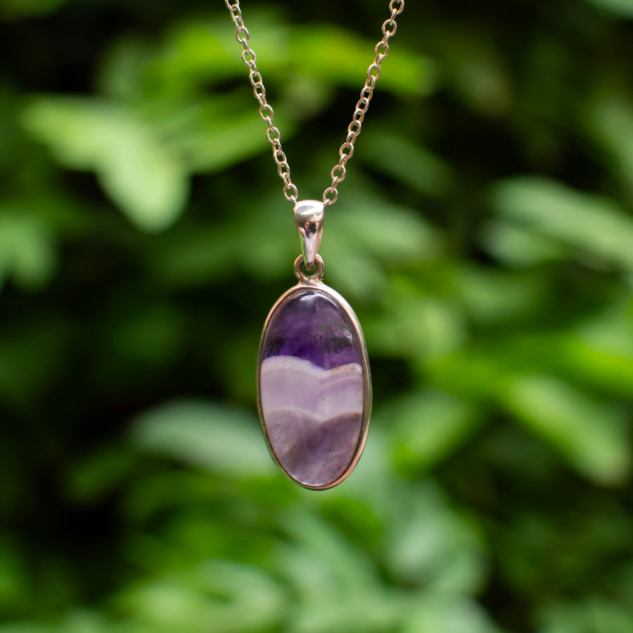 Chevron Amethyst Pendant