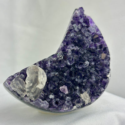 Amethyst, Quartz with Calcite Crescent Moon