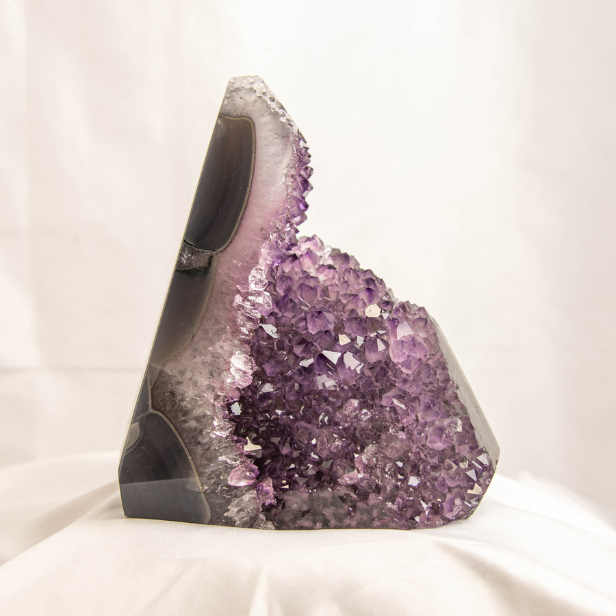 Polished Amethyst Geode Standing Freeform