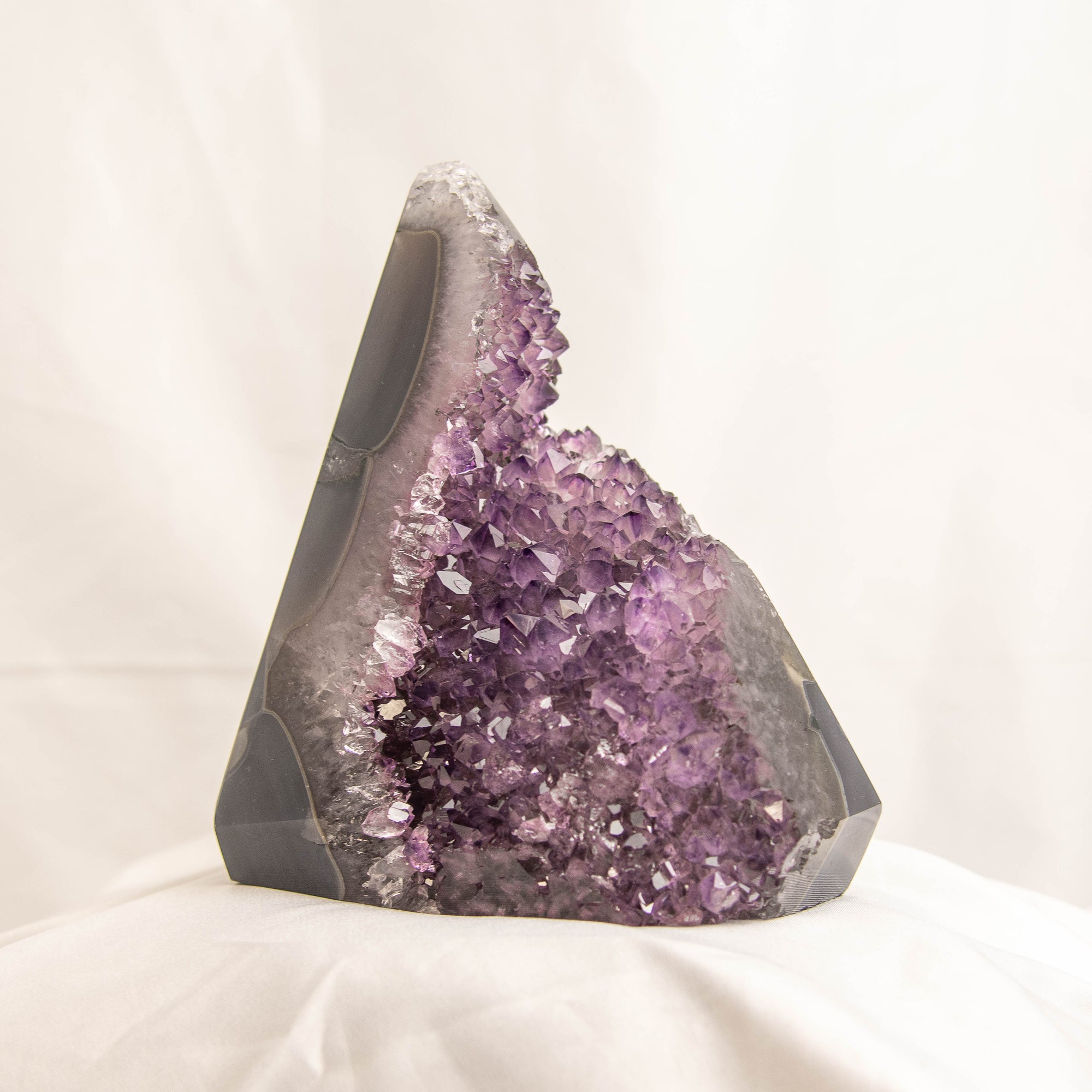 Polished Amethyst Geode Standing Freeform