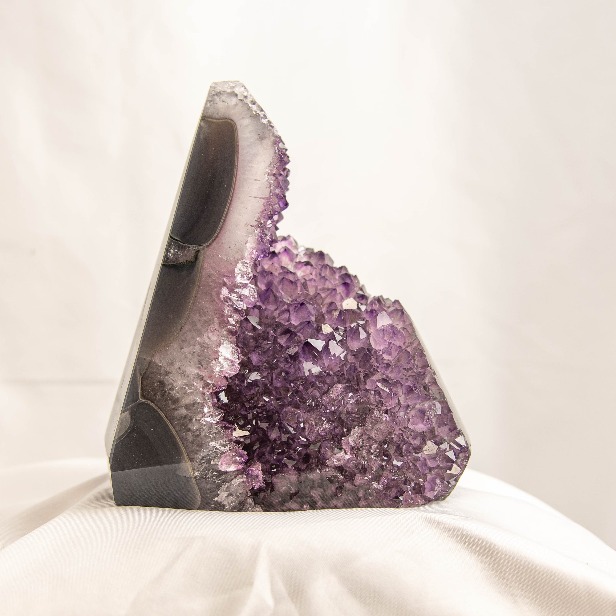 Polished Amethyst Geode Standing Freeform