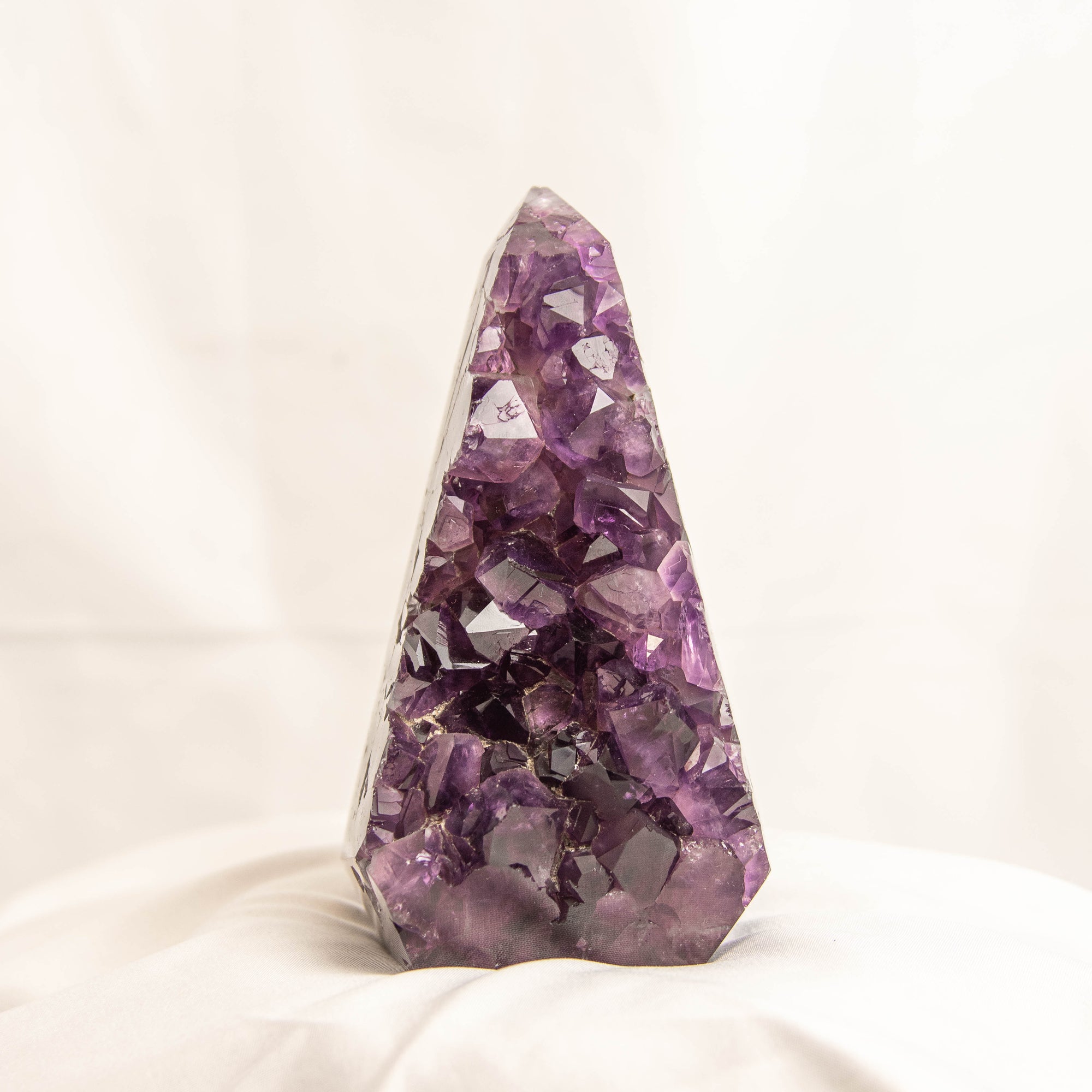 Polished Amethyst Geode Standing Freeform