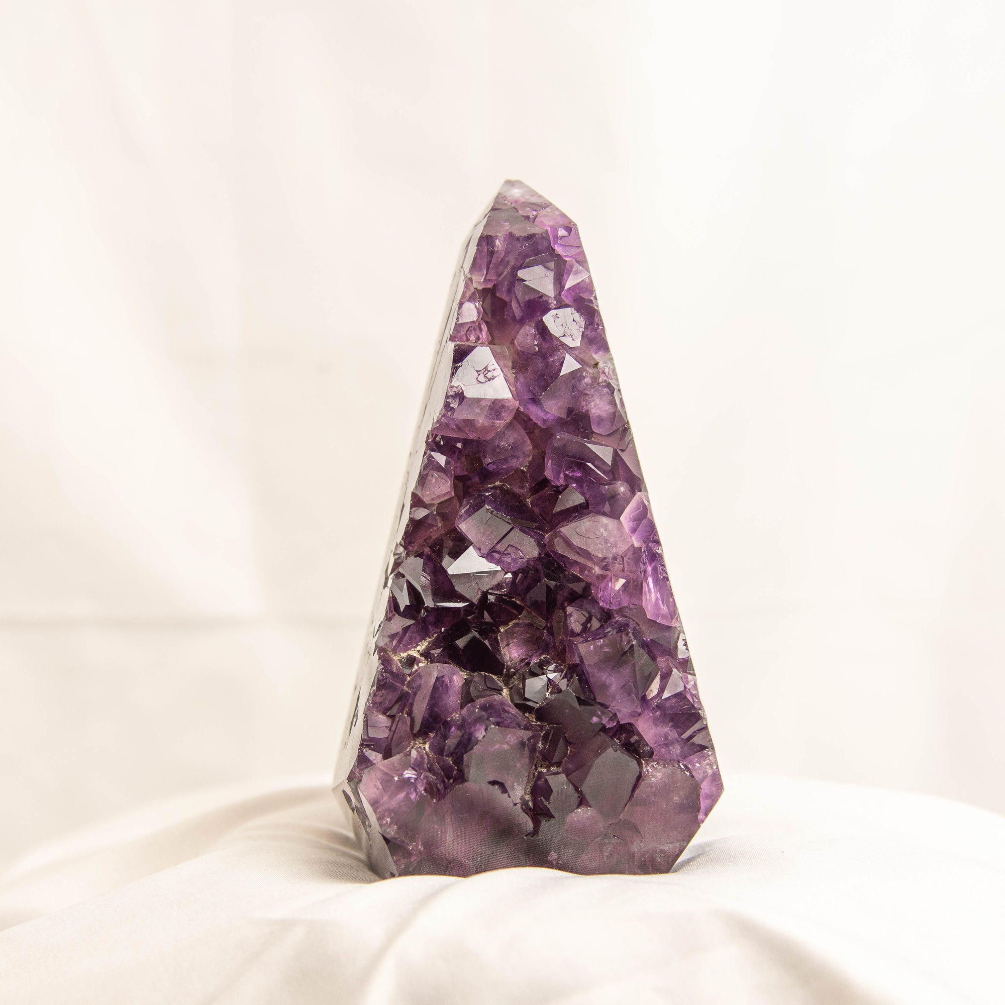 Polished Amethyst Geode Standing Freeform