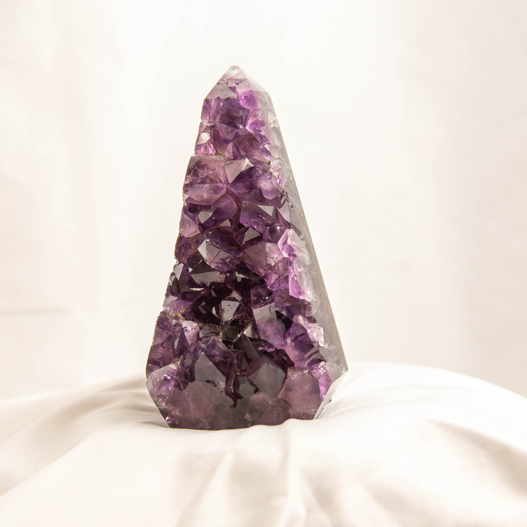 Polished Amethyst Geode Standing Freeform