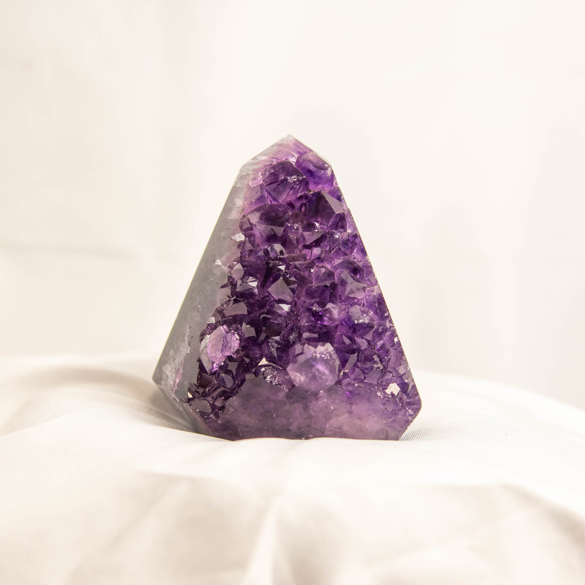 Polished Amethyst Geode Standing Freeform