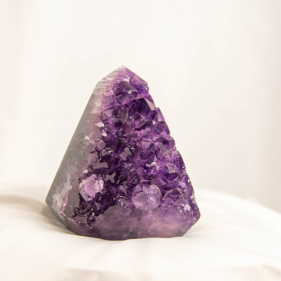 Polished Amethyst Geode Standing Freeform