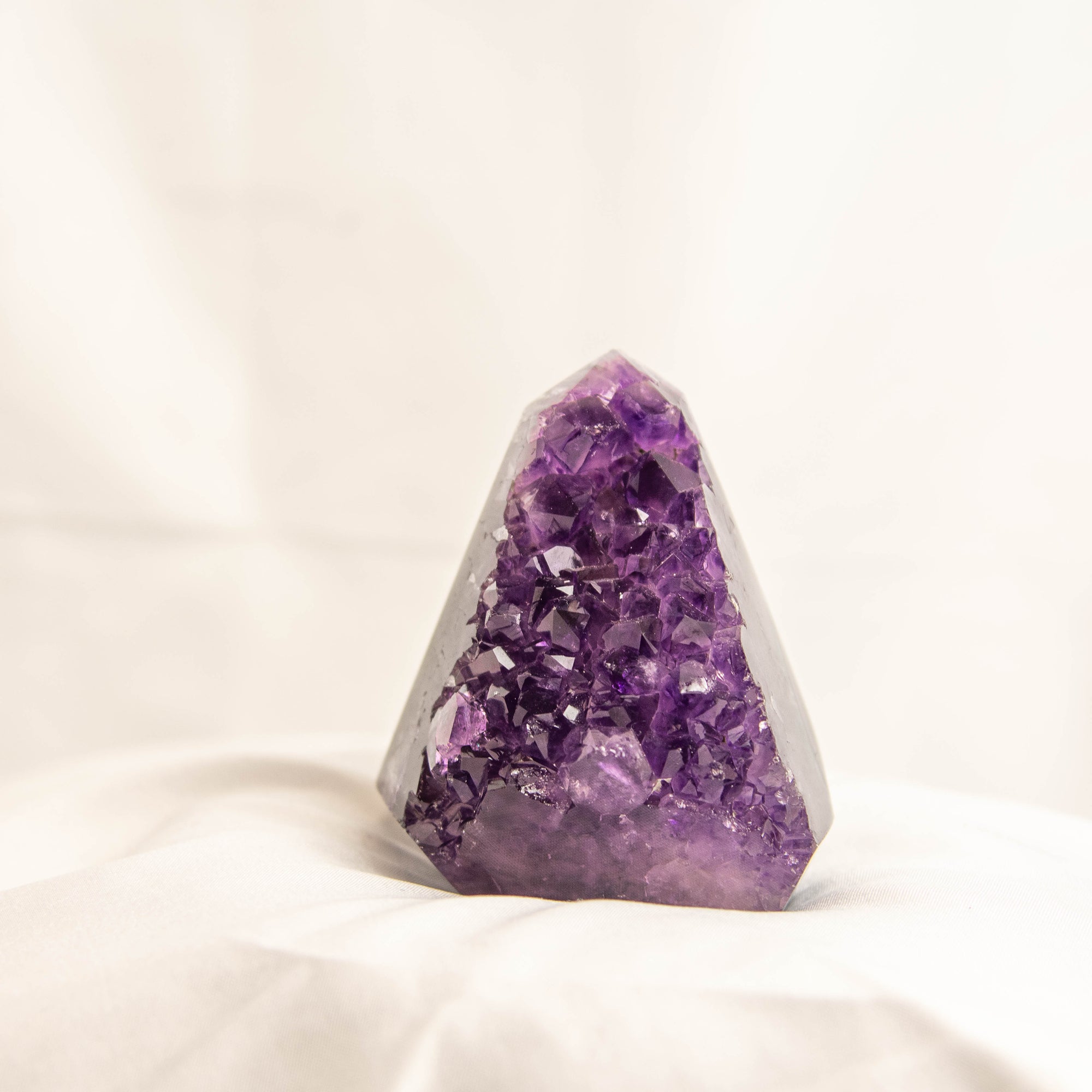 Polished Amethyst Geode Standing Freeform