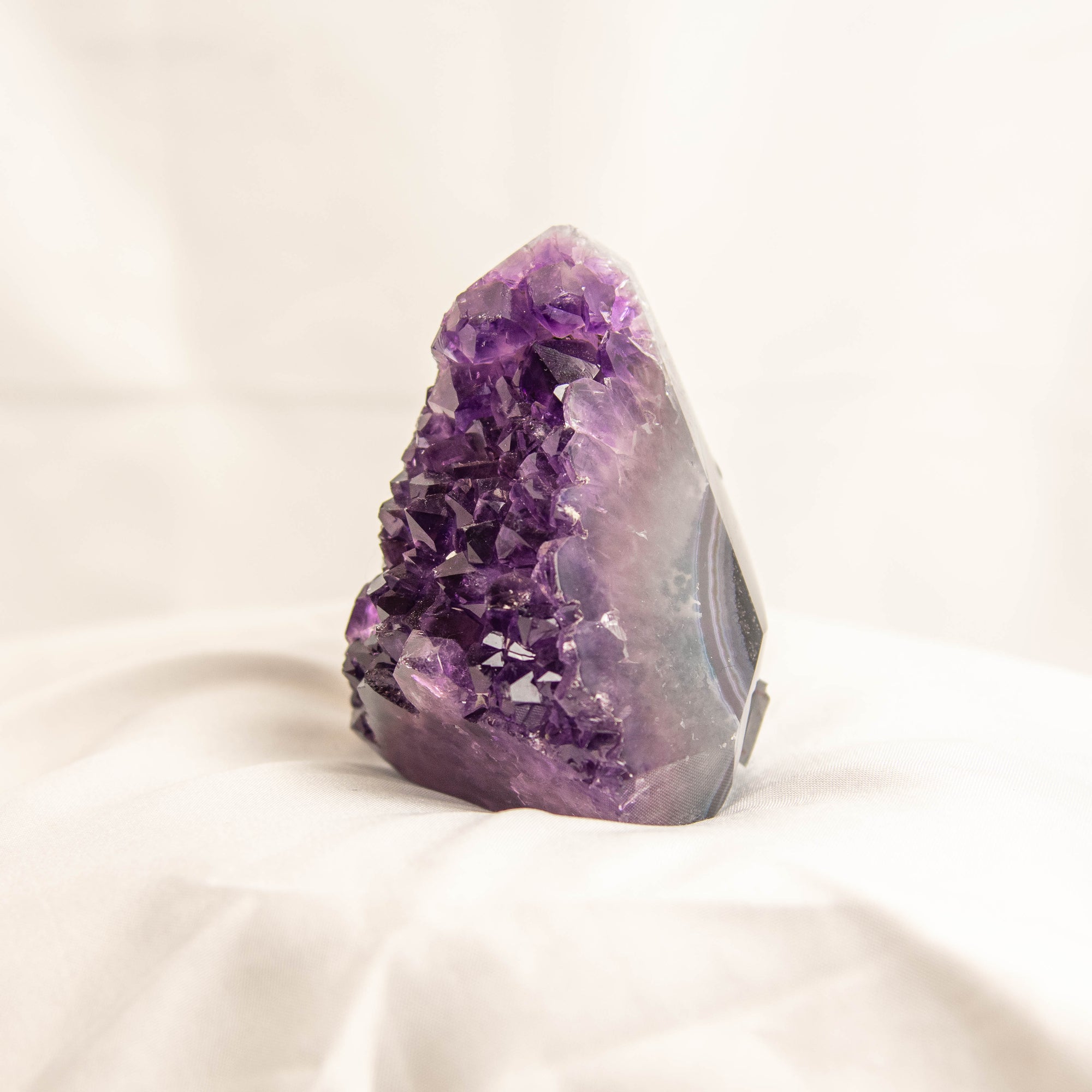 Polished Amethyst Geode Standing Freeform