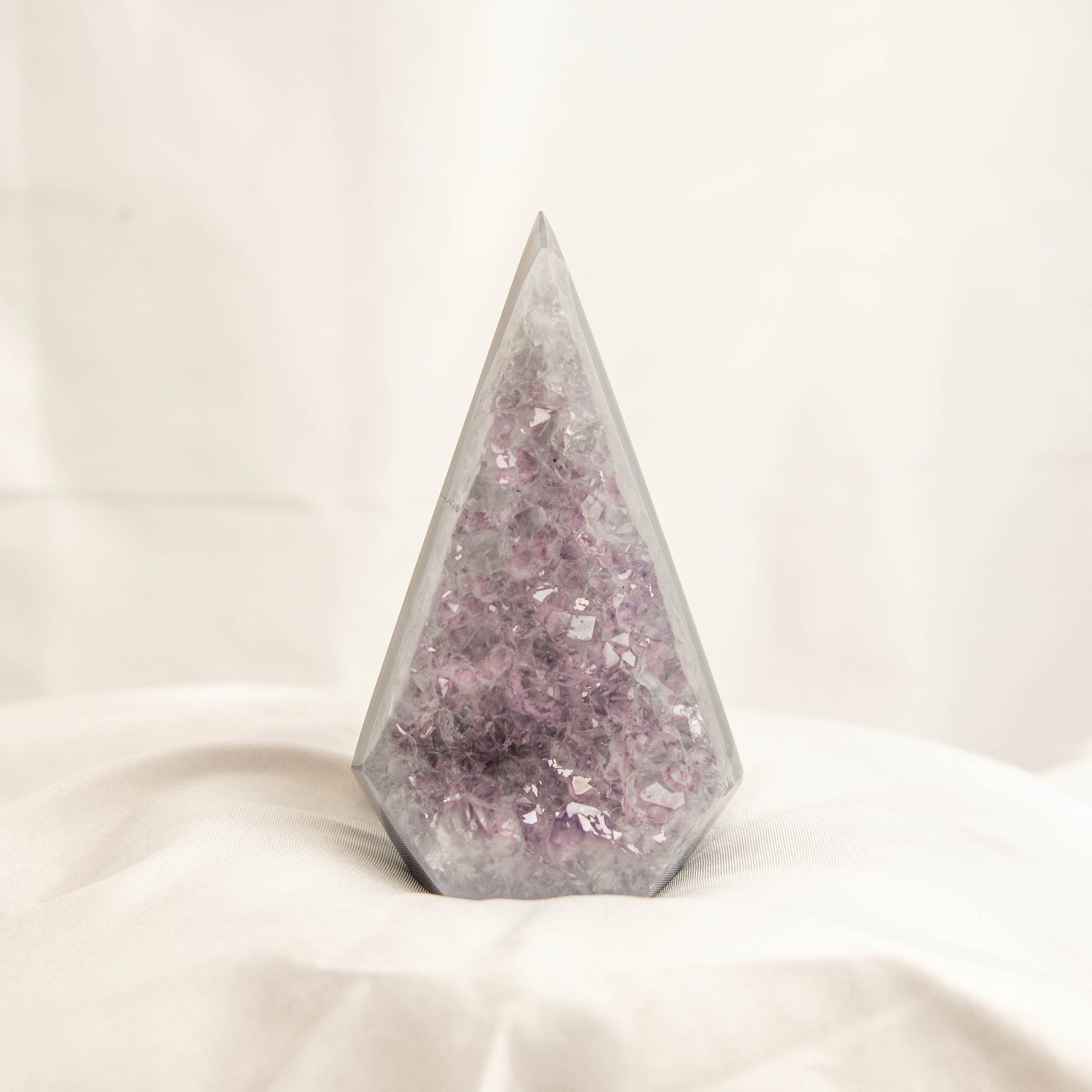 Polished Amethyst Geode Standing Freeform