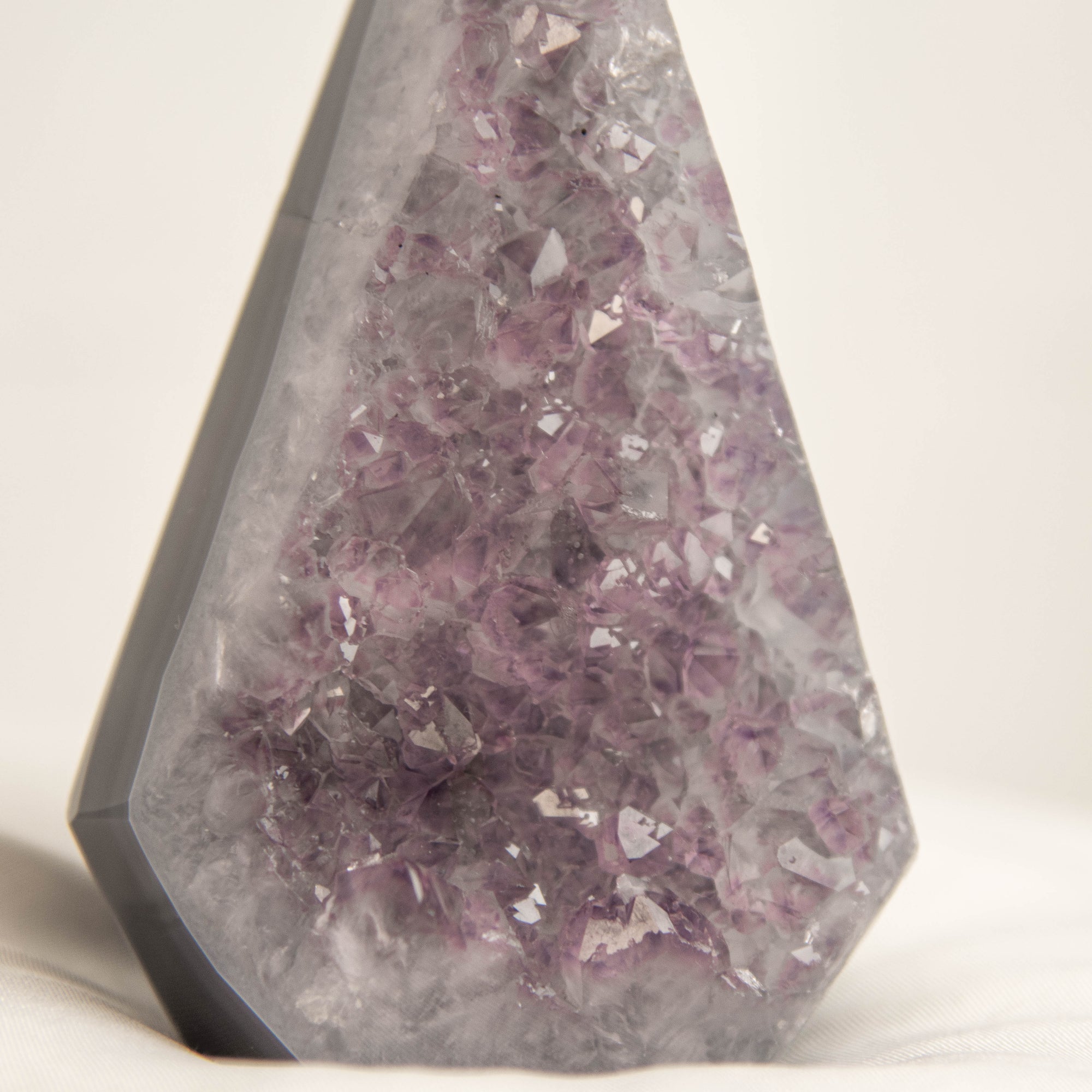 Polished Amethyst Geode Standing Freeform