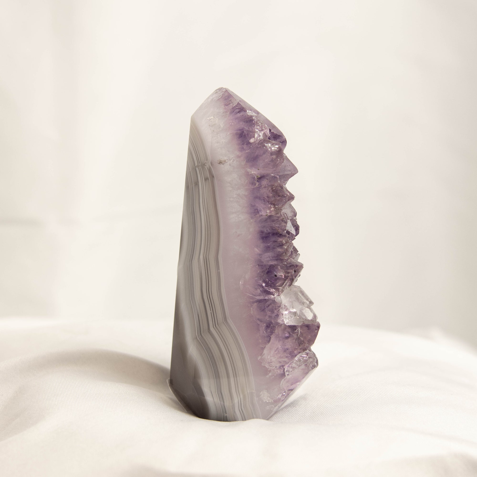 Polished Amethyst Geode Standing Freeform