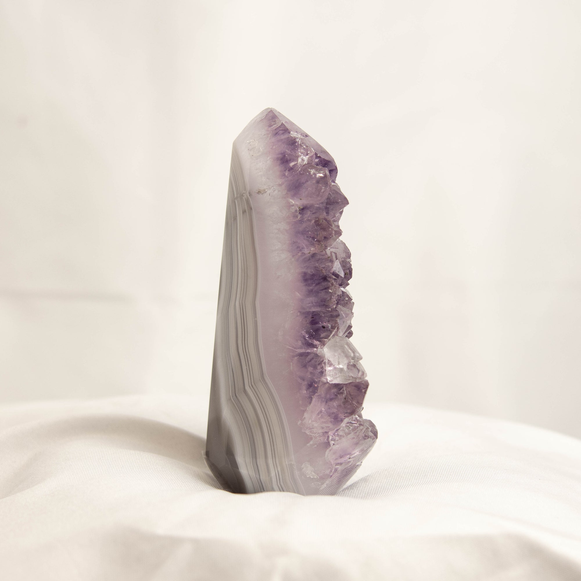 Polished Amethyst Geode Standing Freeform