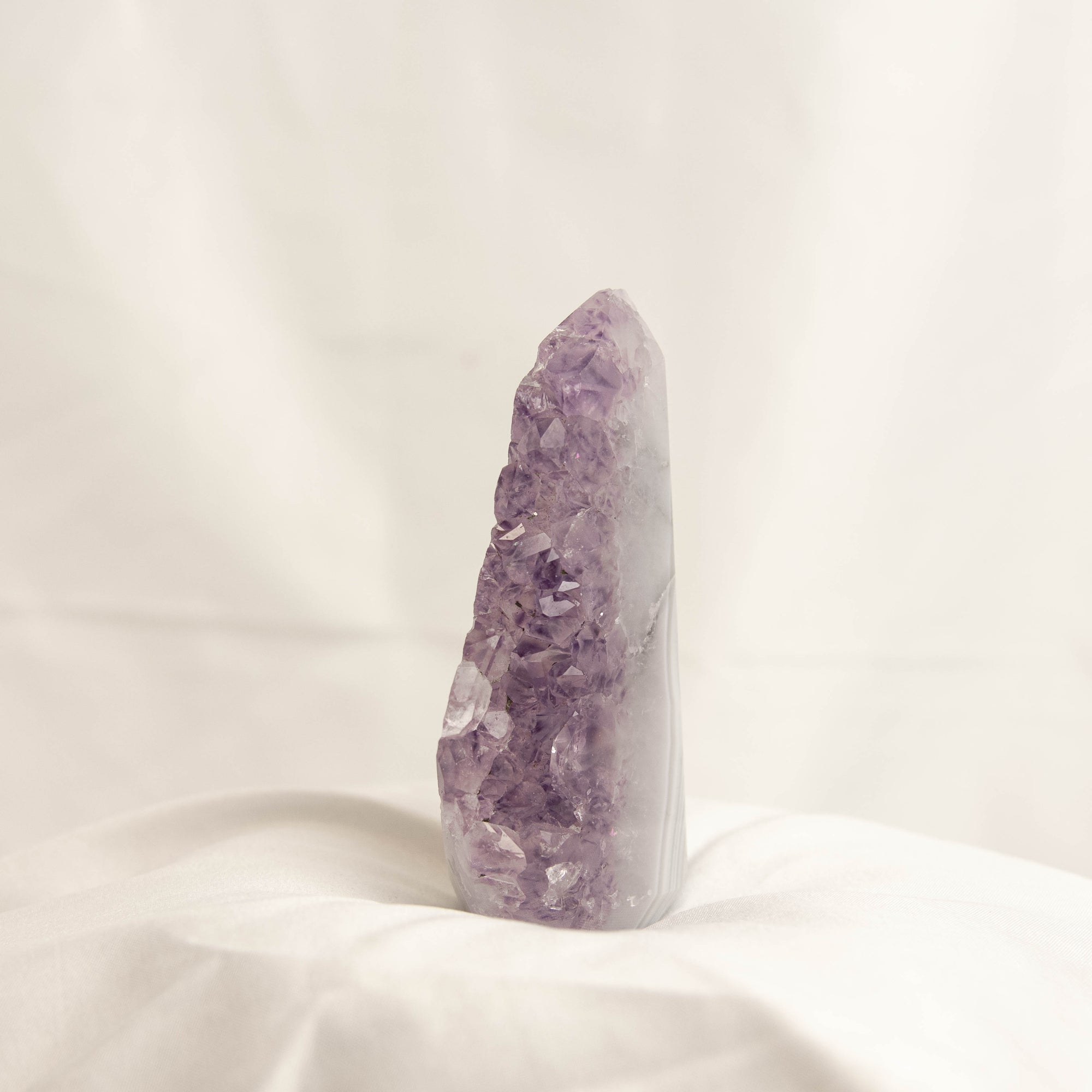 Polished Amethyst Geode Standing Freeform