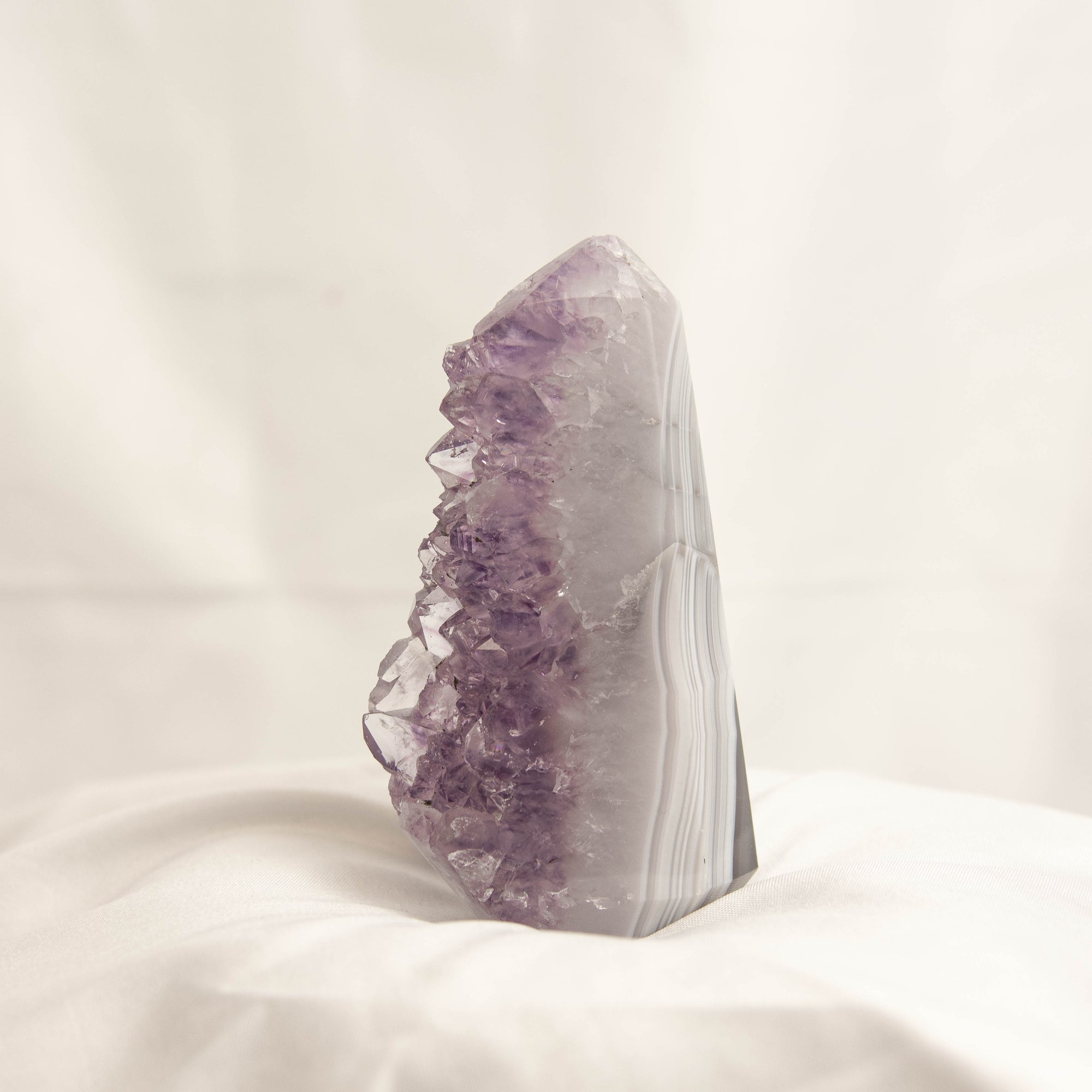 Polished Amethyst Geode Standing Freeform