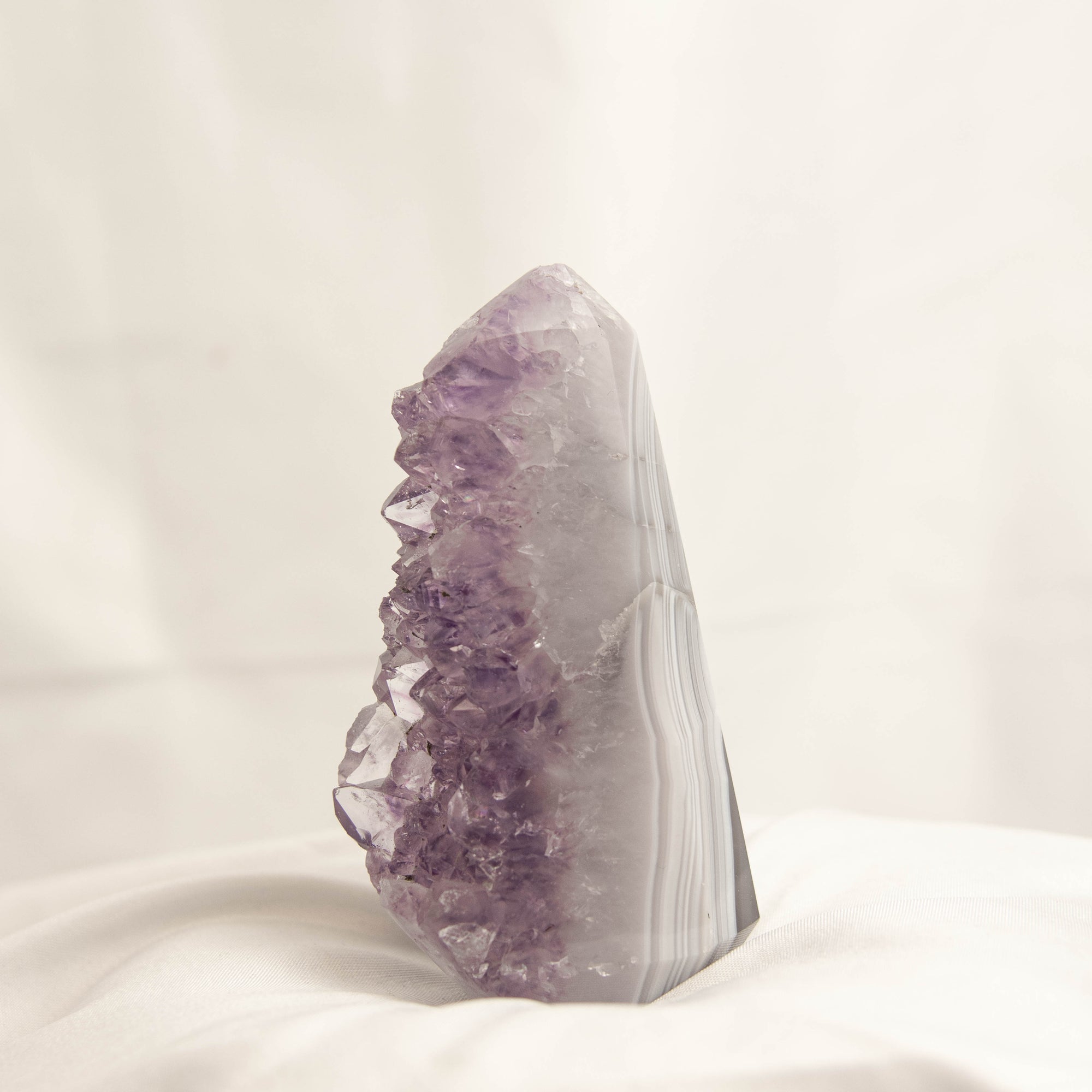Polished Amethyst Geode Standing Freeform