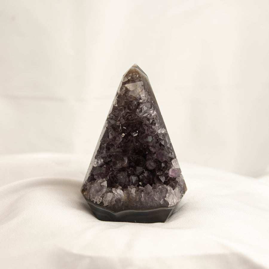 Polished Amethyst Geode Standing Freeform