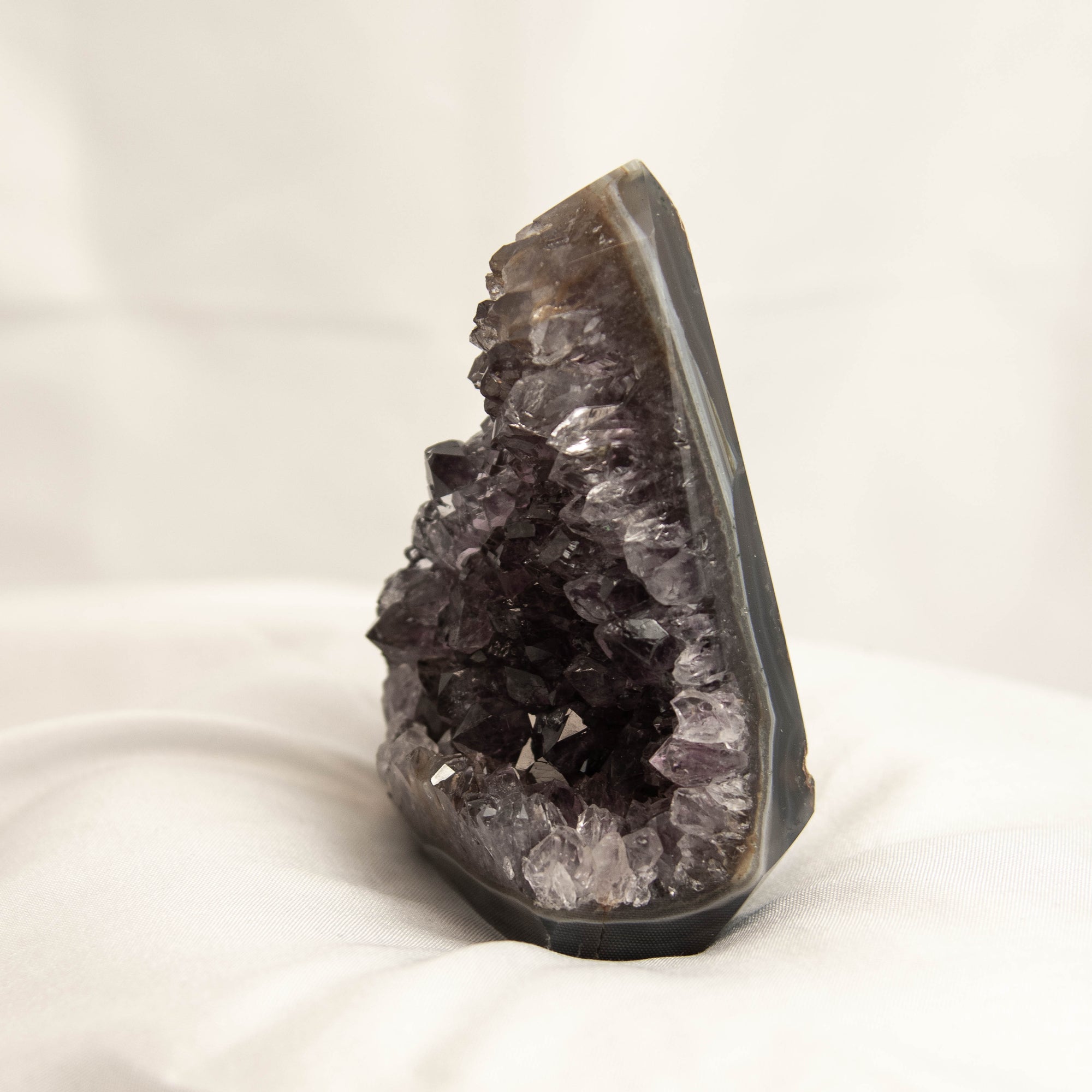 Polished Amethyst Geode Standing Freeform