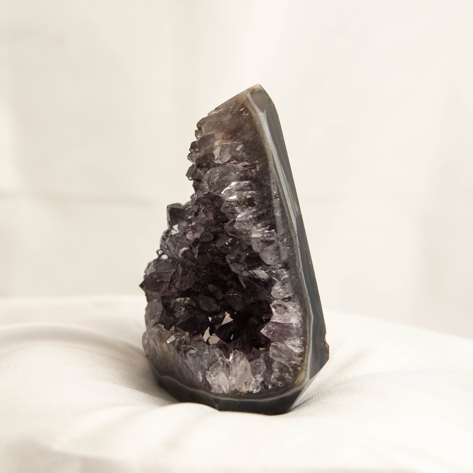 Polished Amethyst Geode Standing Freeform