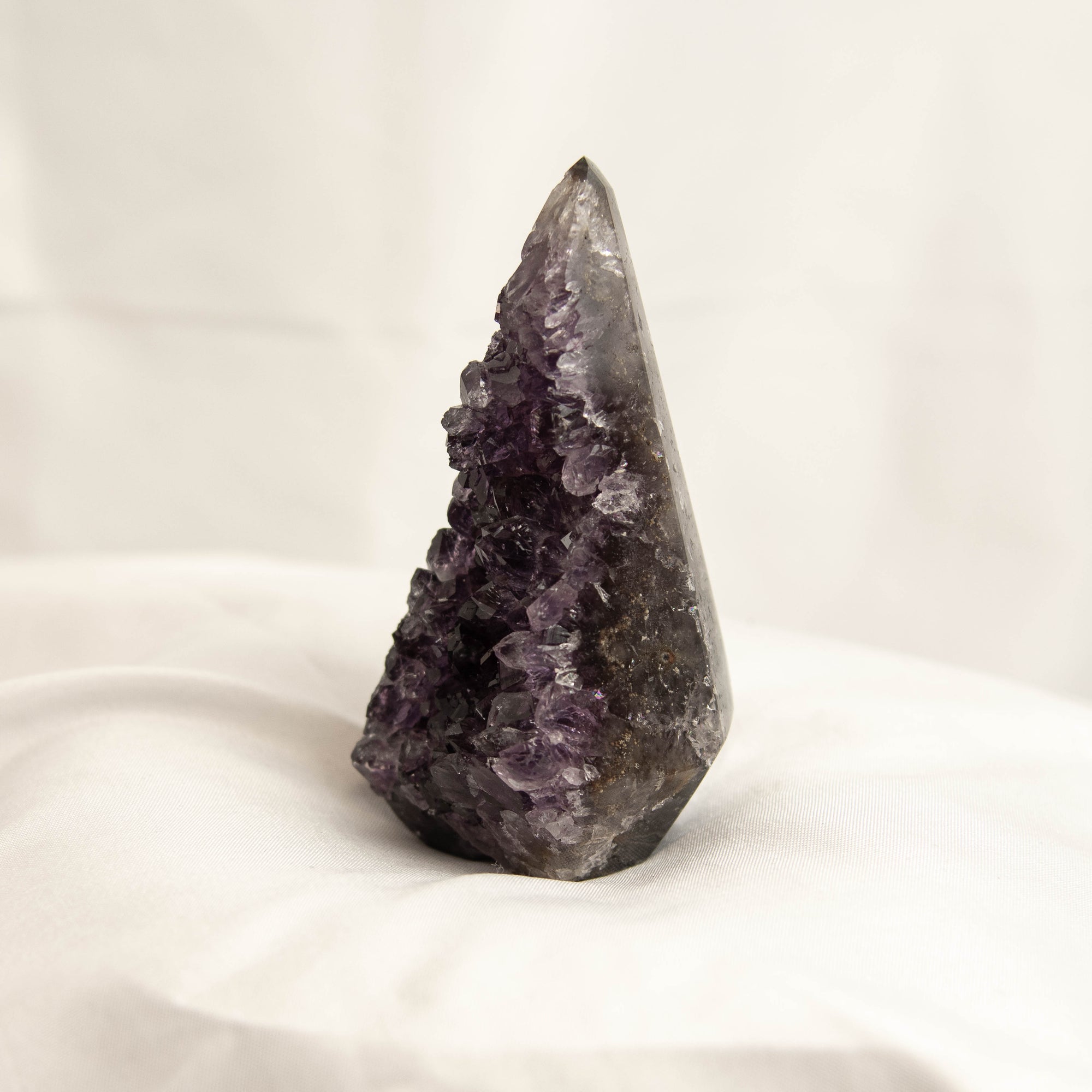 Polished Amethyst Geode Standing Freeform
