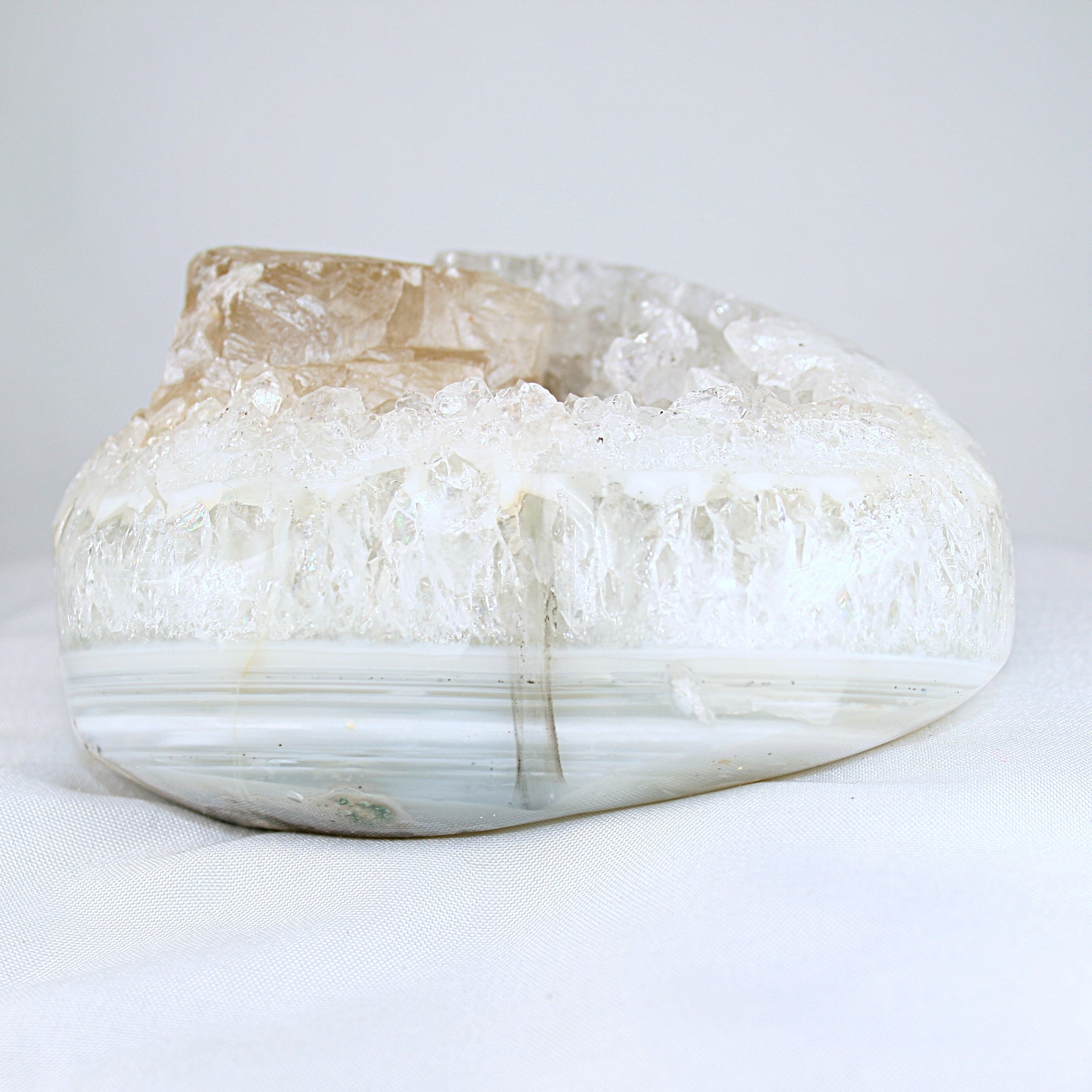 Amethyst with Calcite