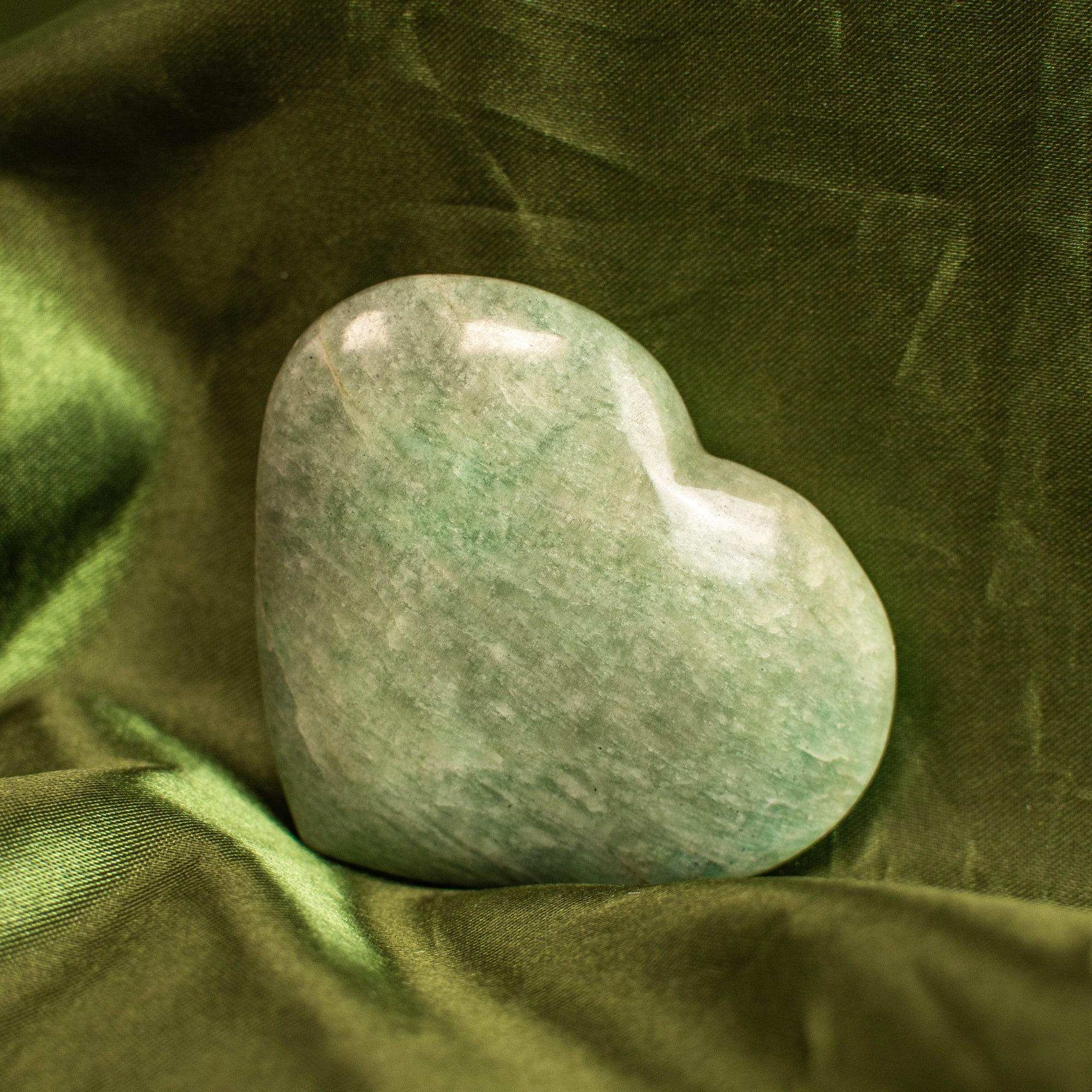 Amazonite Polished Heart