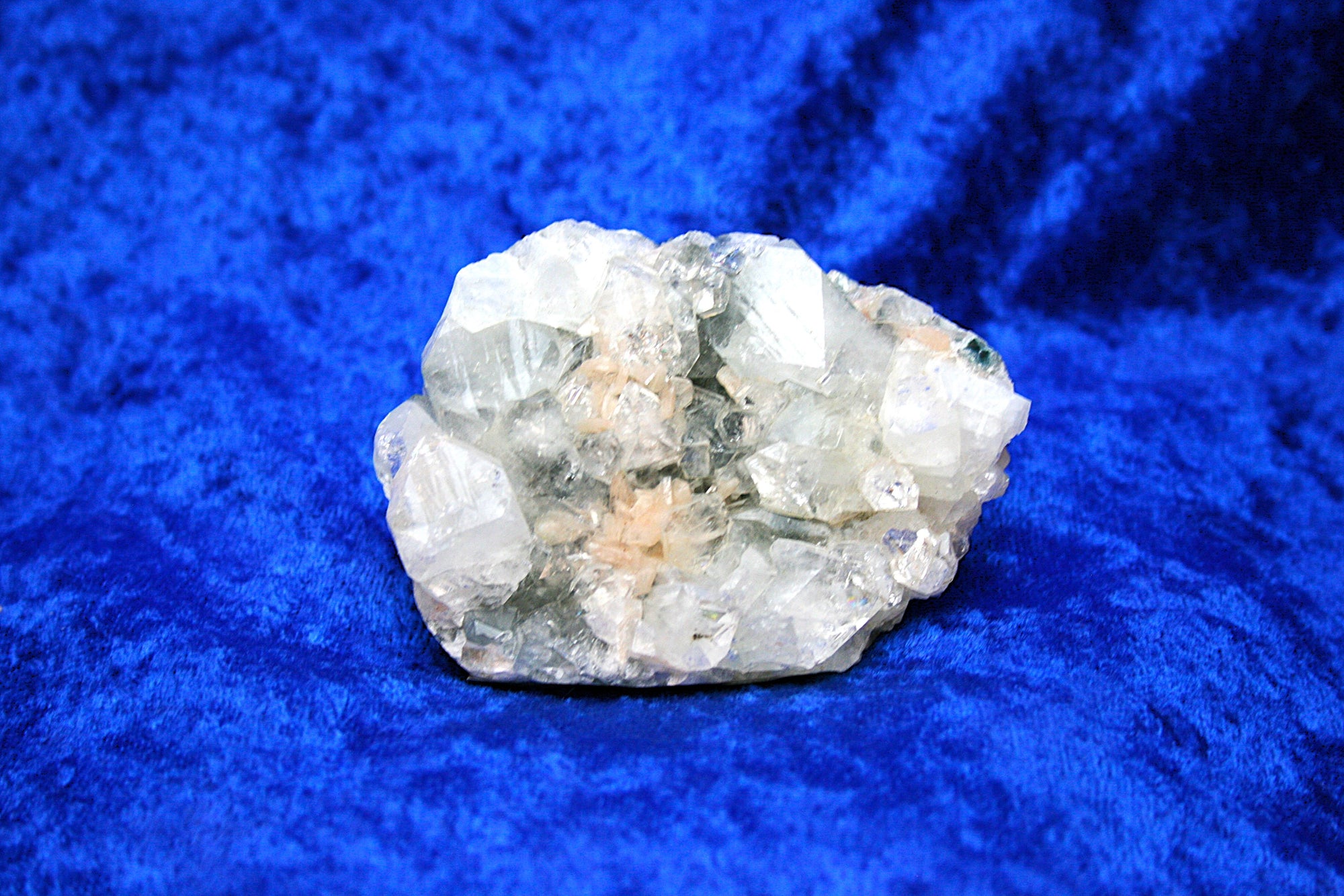 Apophylite and Stilbite Specimen with Chalcedony