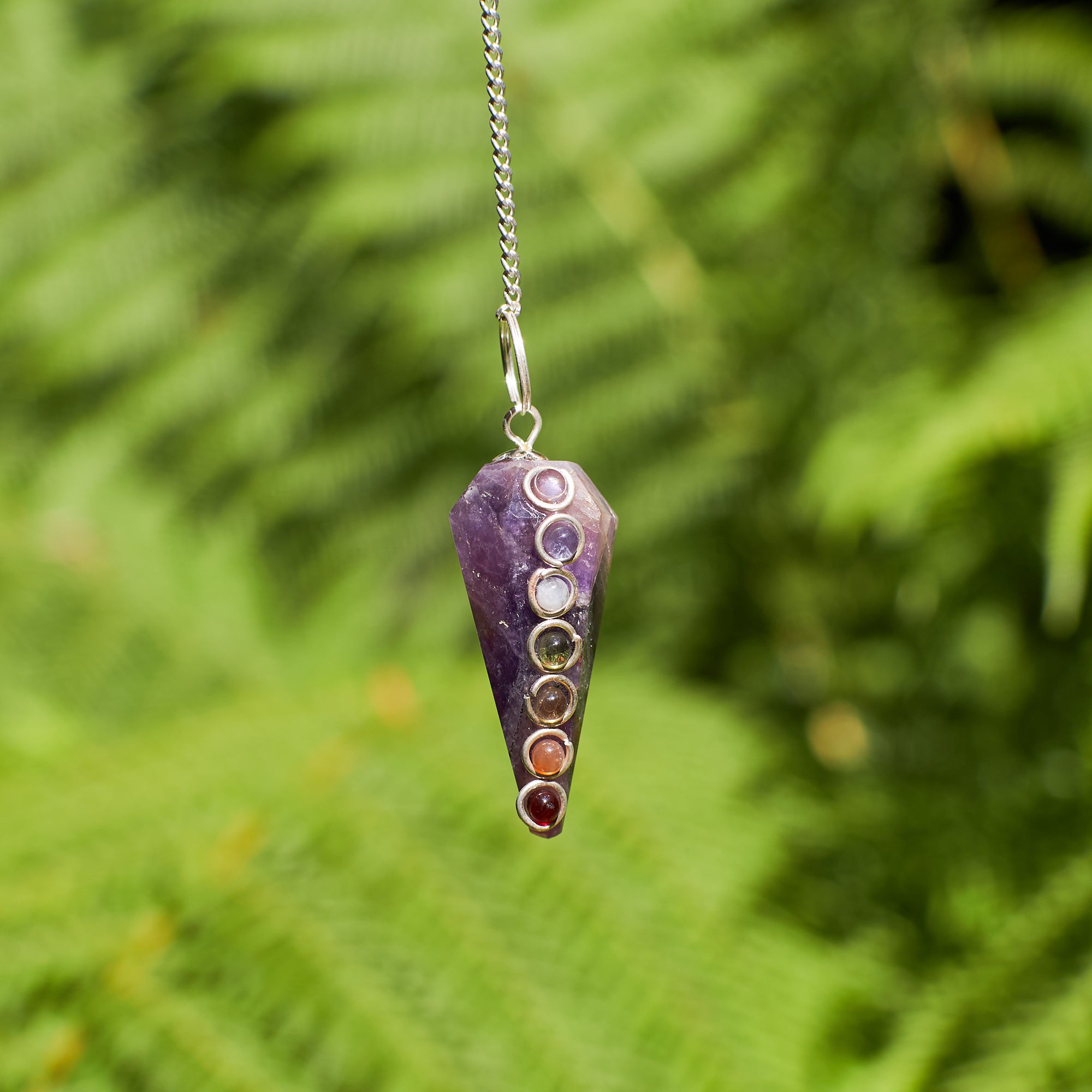 Amethyst with Chakra Pendulum