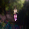 Amethyst and Herkimer Diamond Pendulum