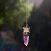 Amethyst and Herkimer Diamond Pendulum