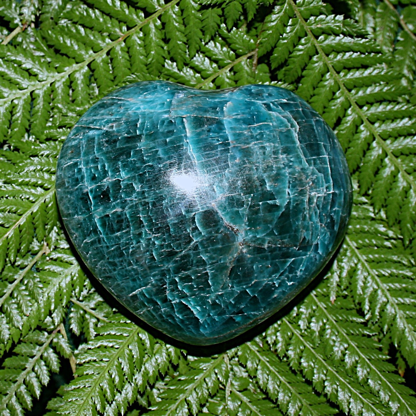 Blue Apatite Heart